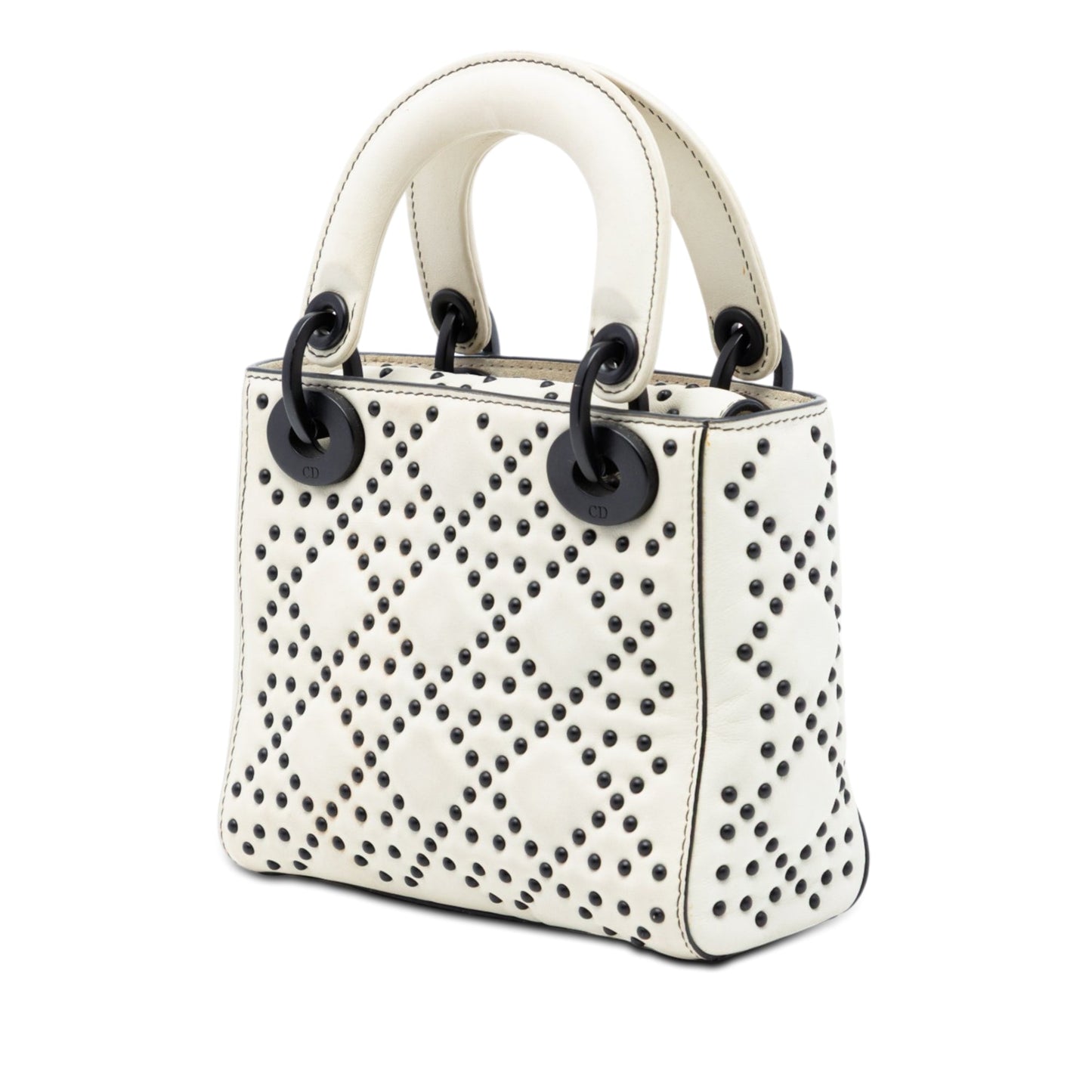 Dior Mini Ultra Matte Calfskin Cannage Studded Supple Lady Dior