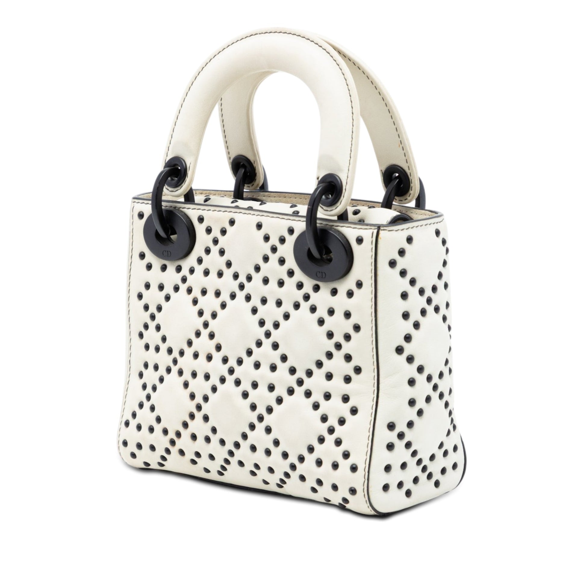 Dior Mini Ultra Matte Calfskin Cannage Studded Supple Lady Dior