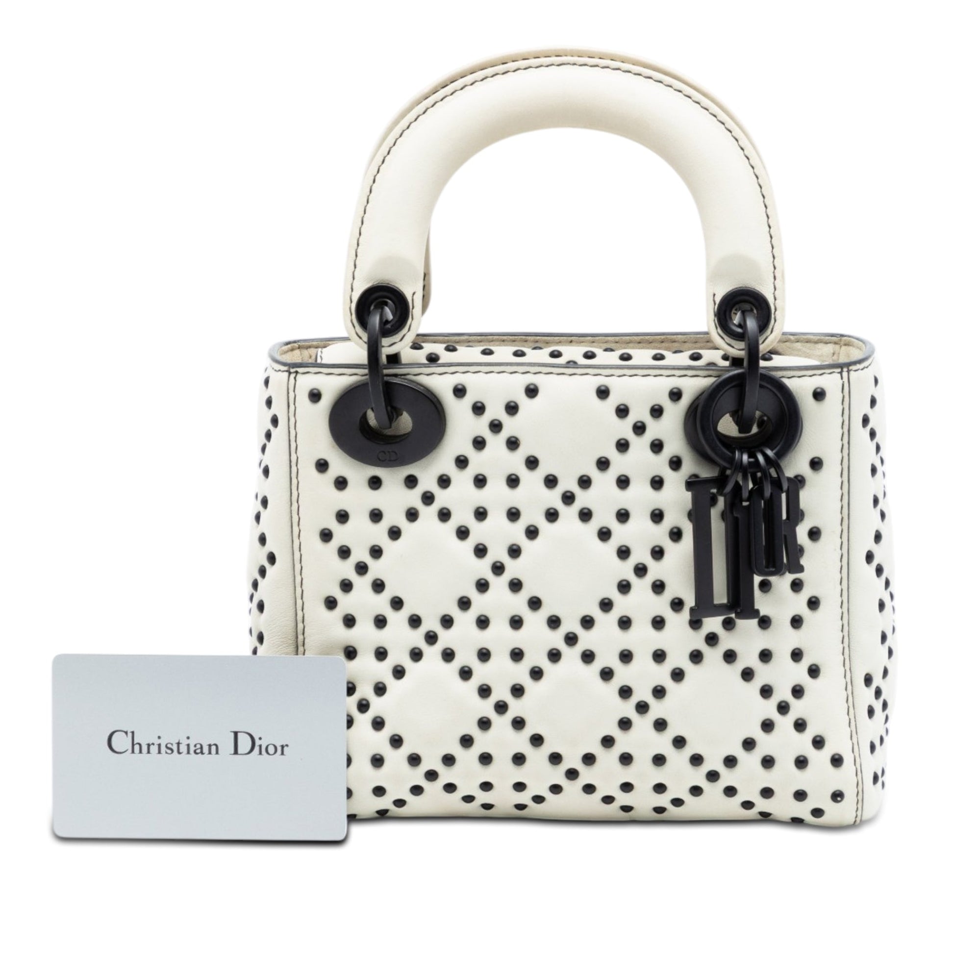 Dior Mini Ultra Matte Calfskin Cannage Studded Supple Lady Dior