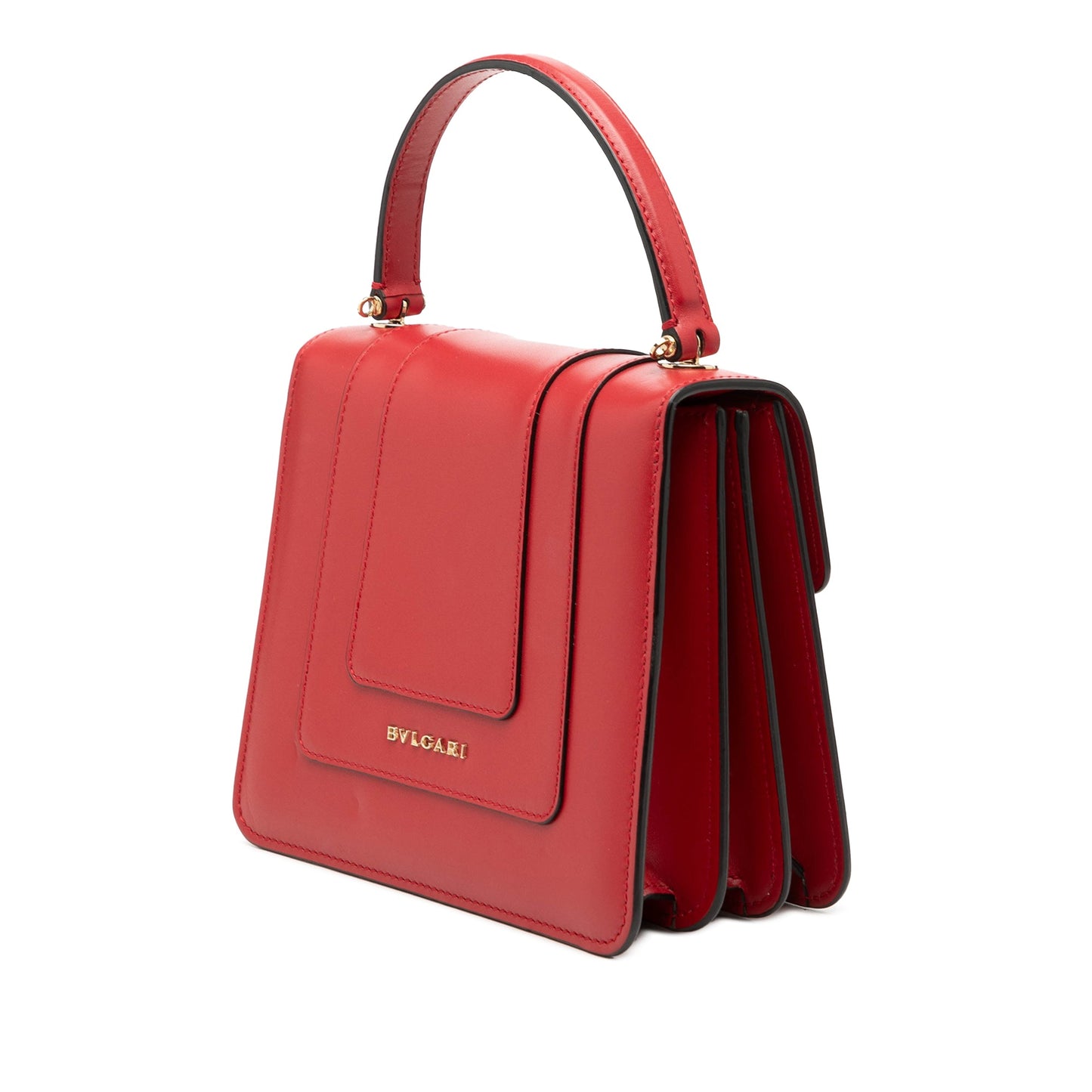 Bvlgari Small Calfskin Serpenti Forever Top Handle Bag