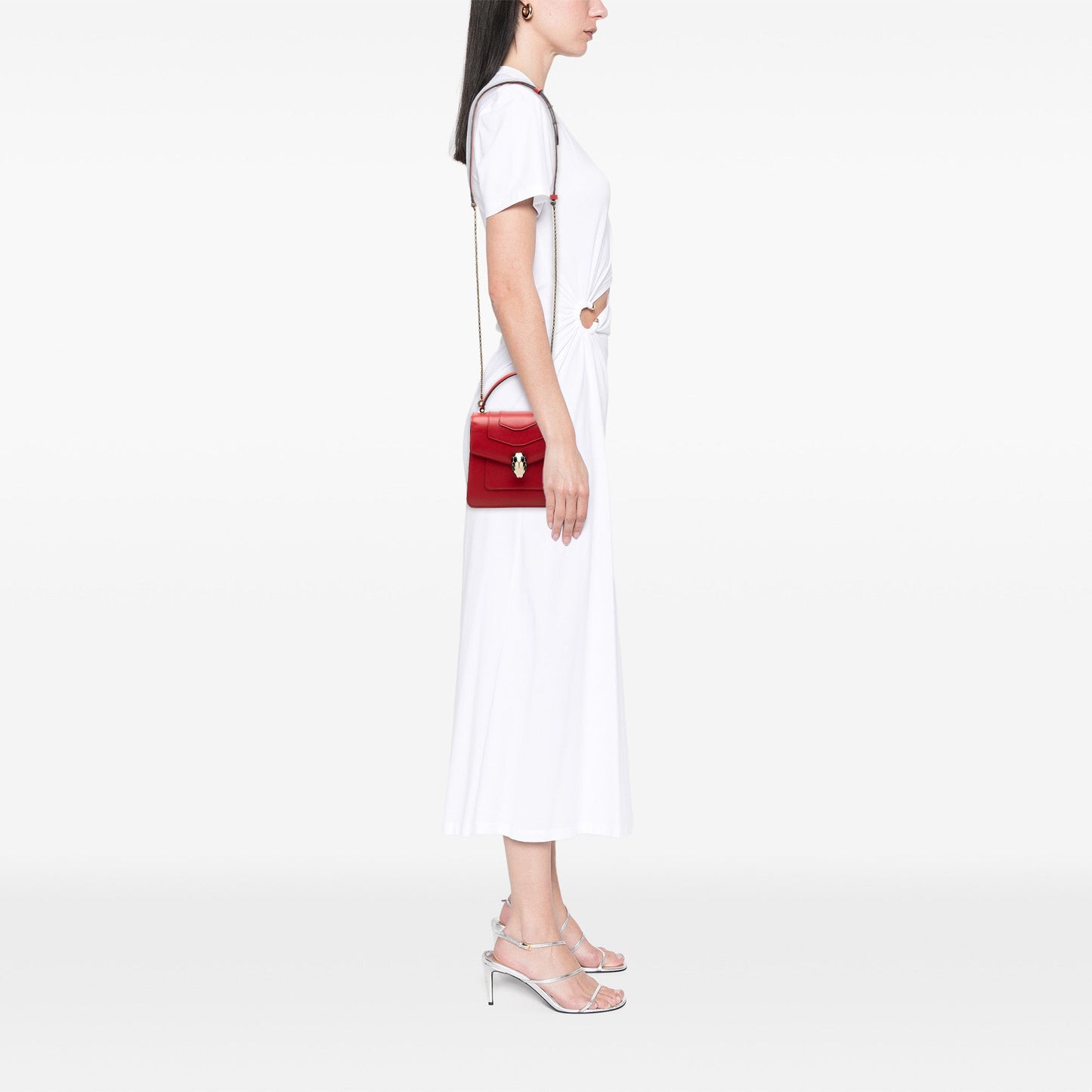 Bvlgari Small Calfskin Serpenti Forever Top Handle Bag