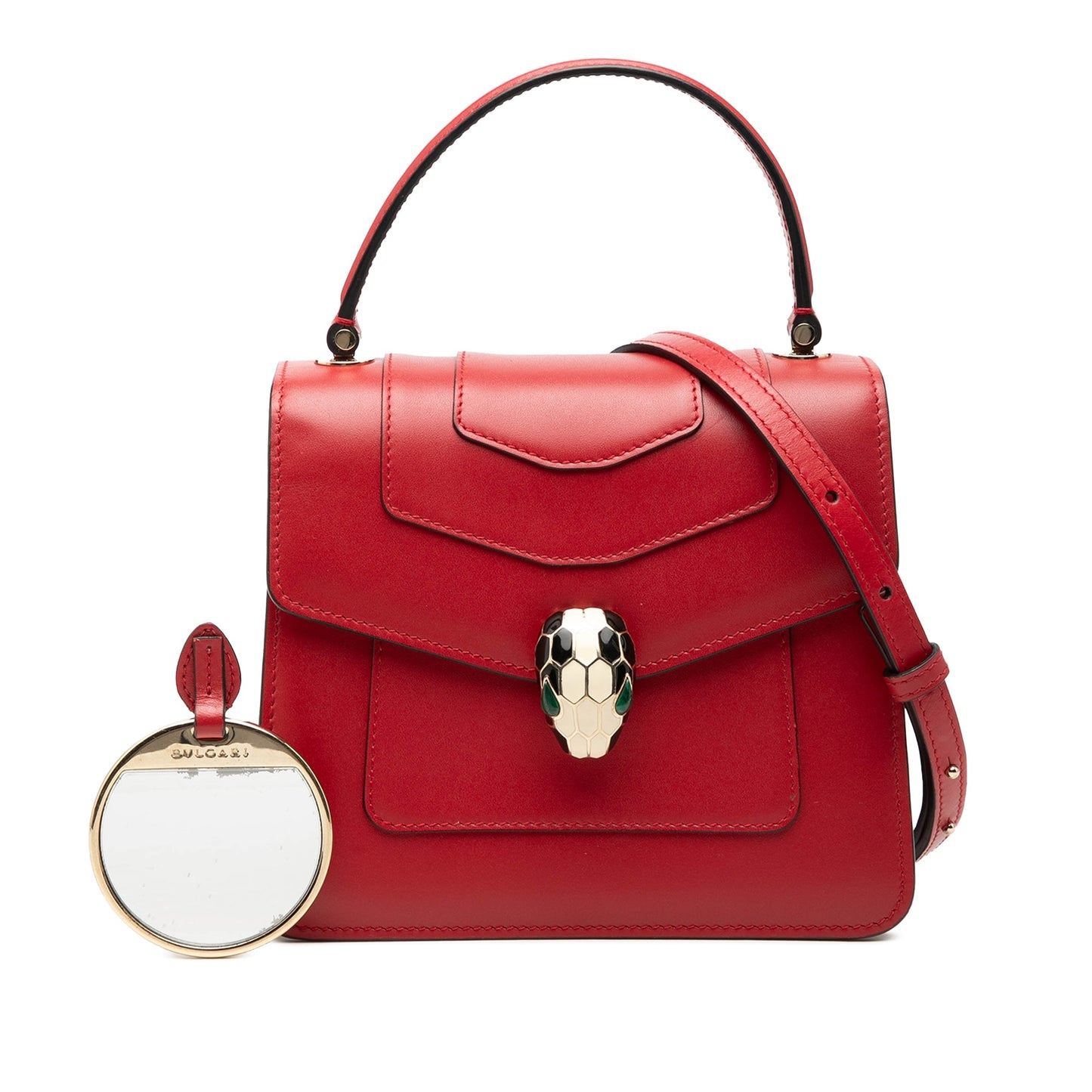 Bvlgari Small Calfskin Serpenti Forever Top Handle Bag