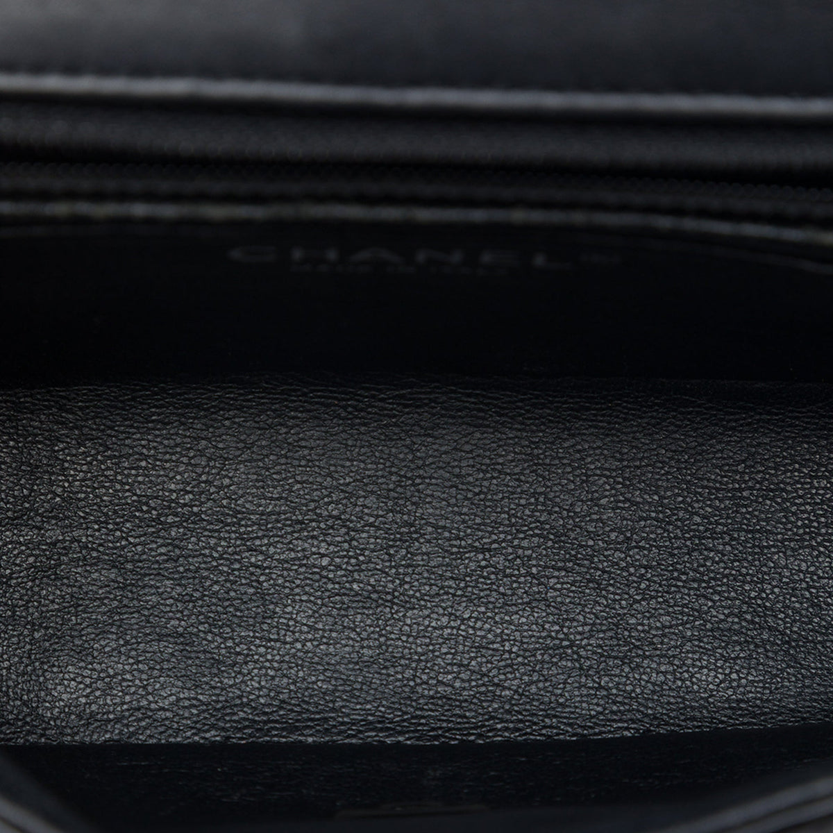Chanel Mini Rectangular Classic Patent Single Flap — Black