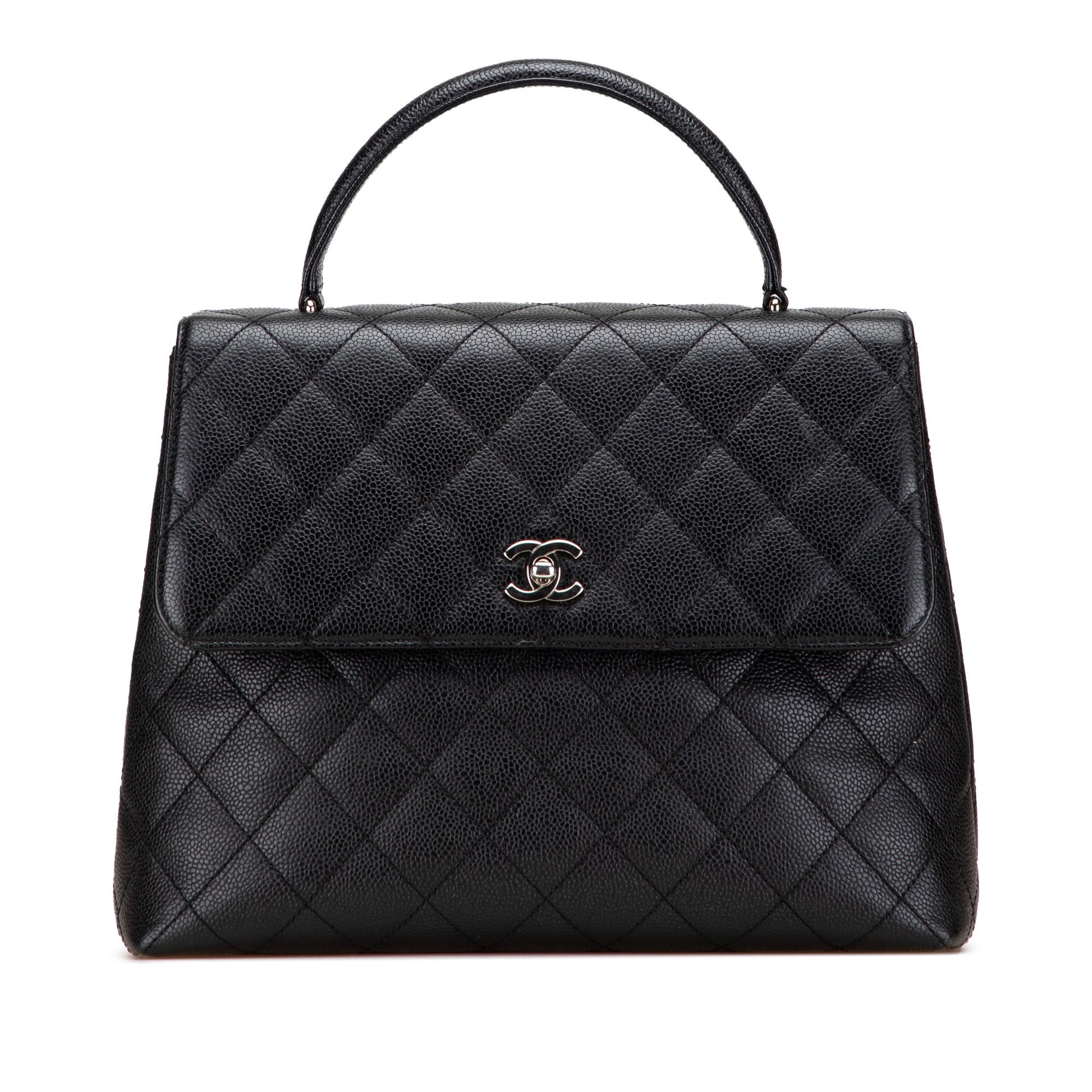 Chanel CC Quilted Caviar Kelly Top Handle Bag