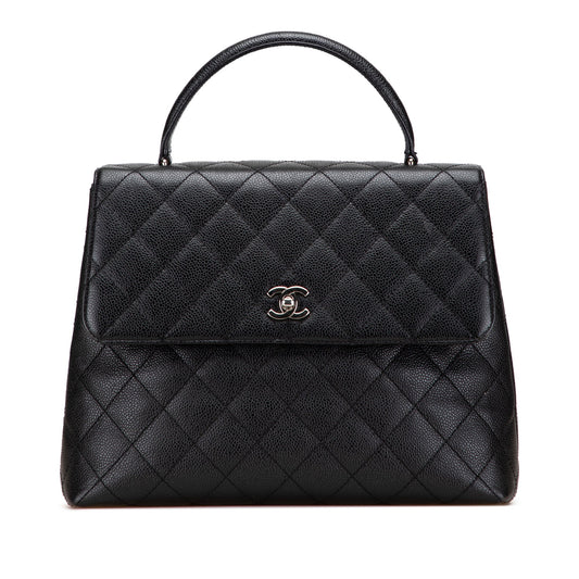 Chanel CC Quilted Caviar Kelly Top Handle Bag