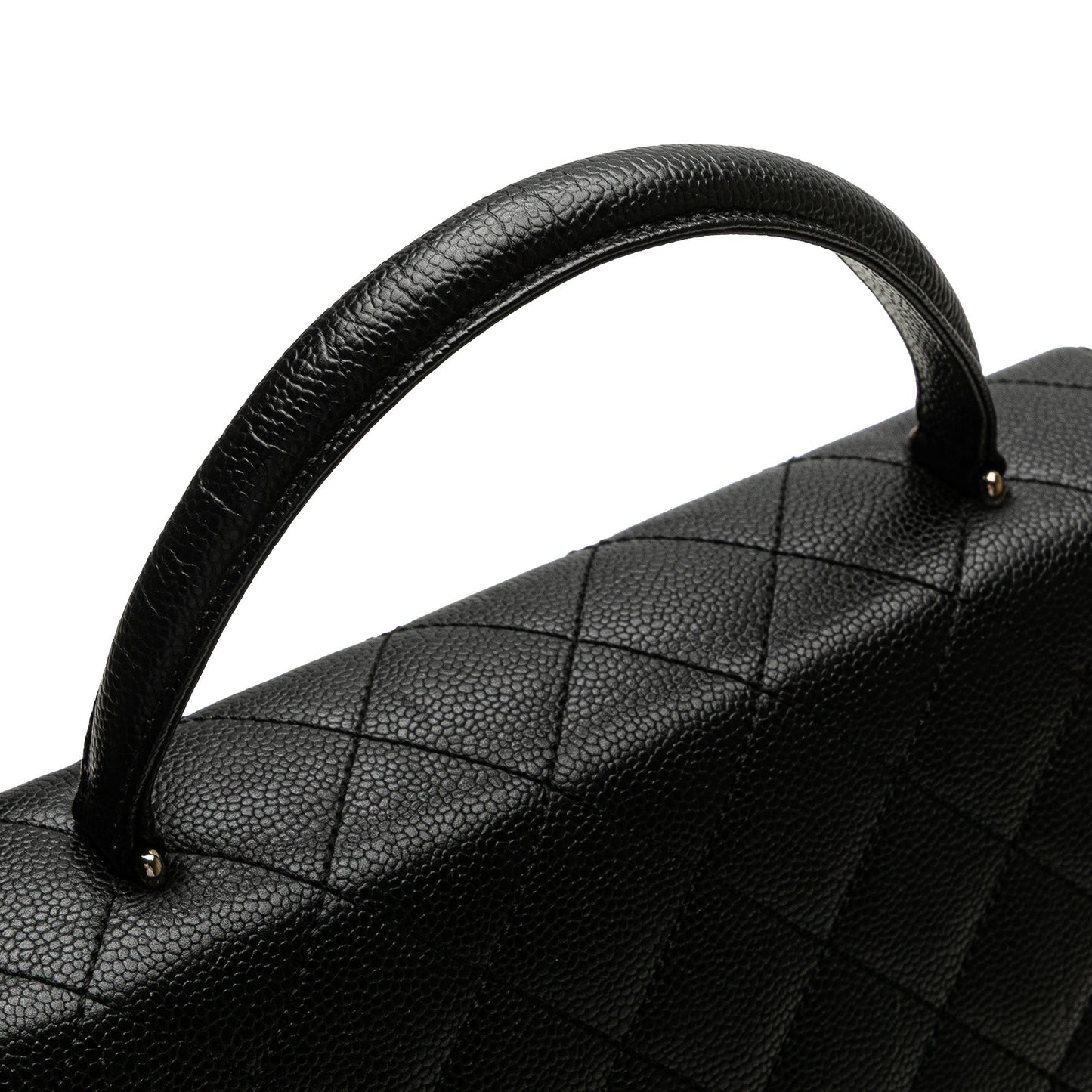 Chanel CC Quilted Caviar Kelly Top Handle Bag