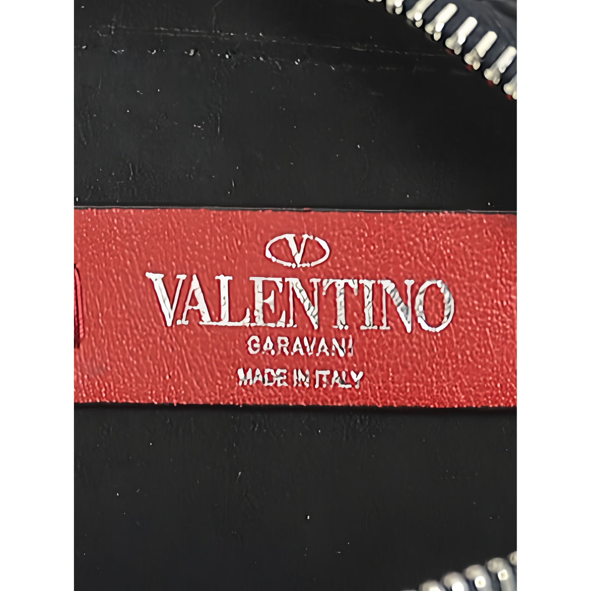 Valentino Small Leather VLTN Crossbody — Black