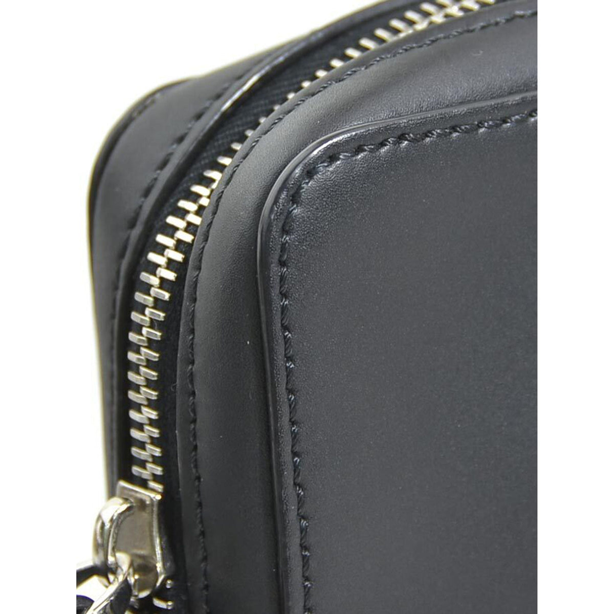Valentino Small Leather VLTN Crossbody — Black