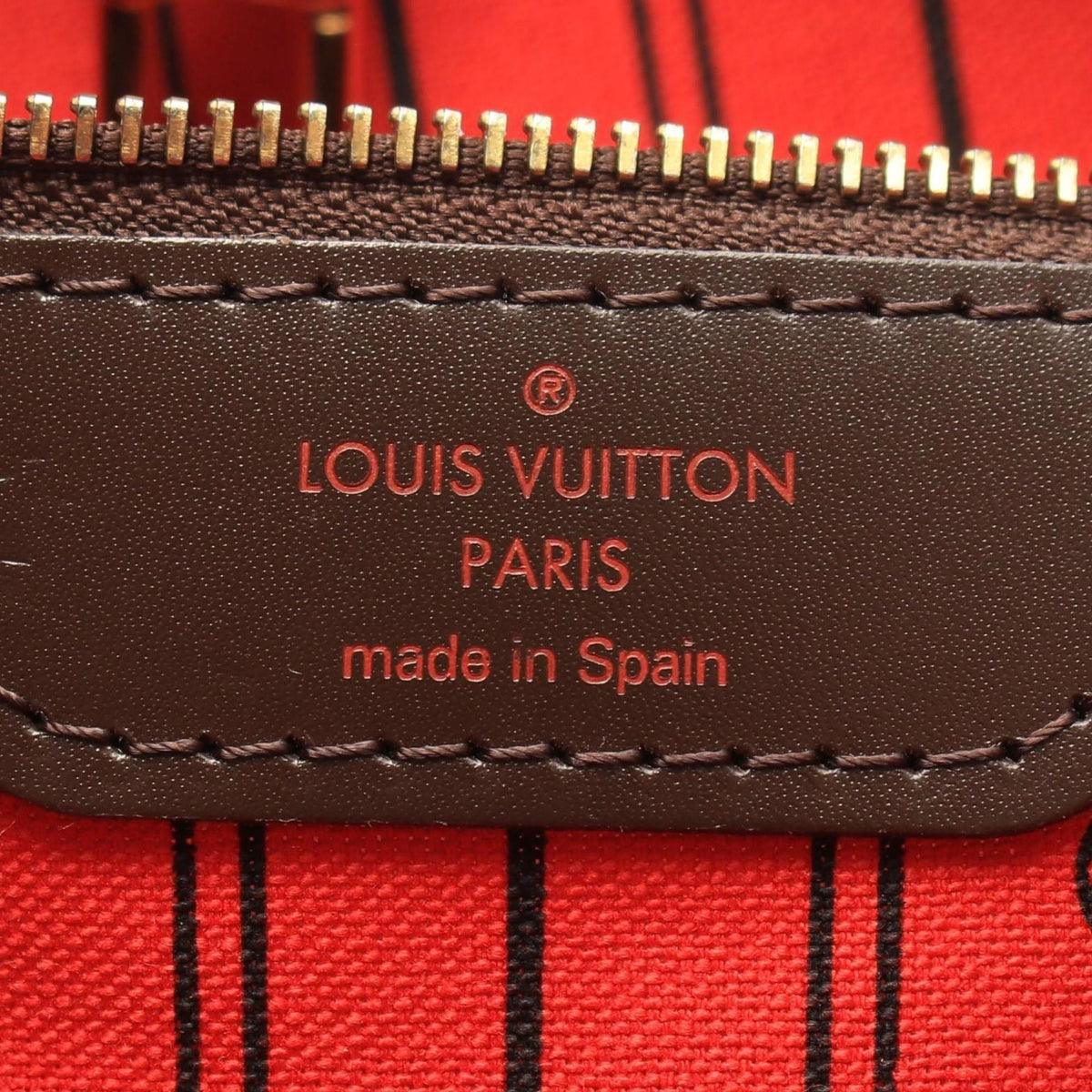 Louis Vuitton Damier Ebene Neverfull MM — Brown