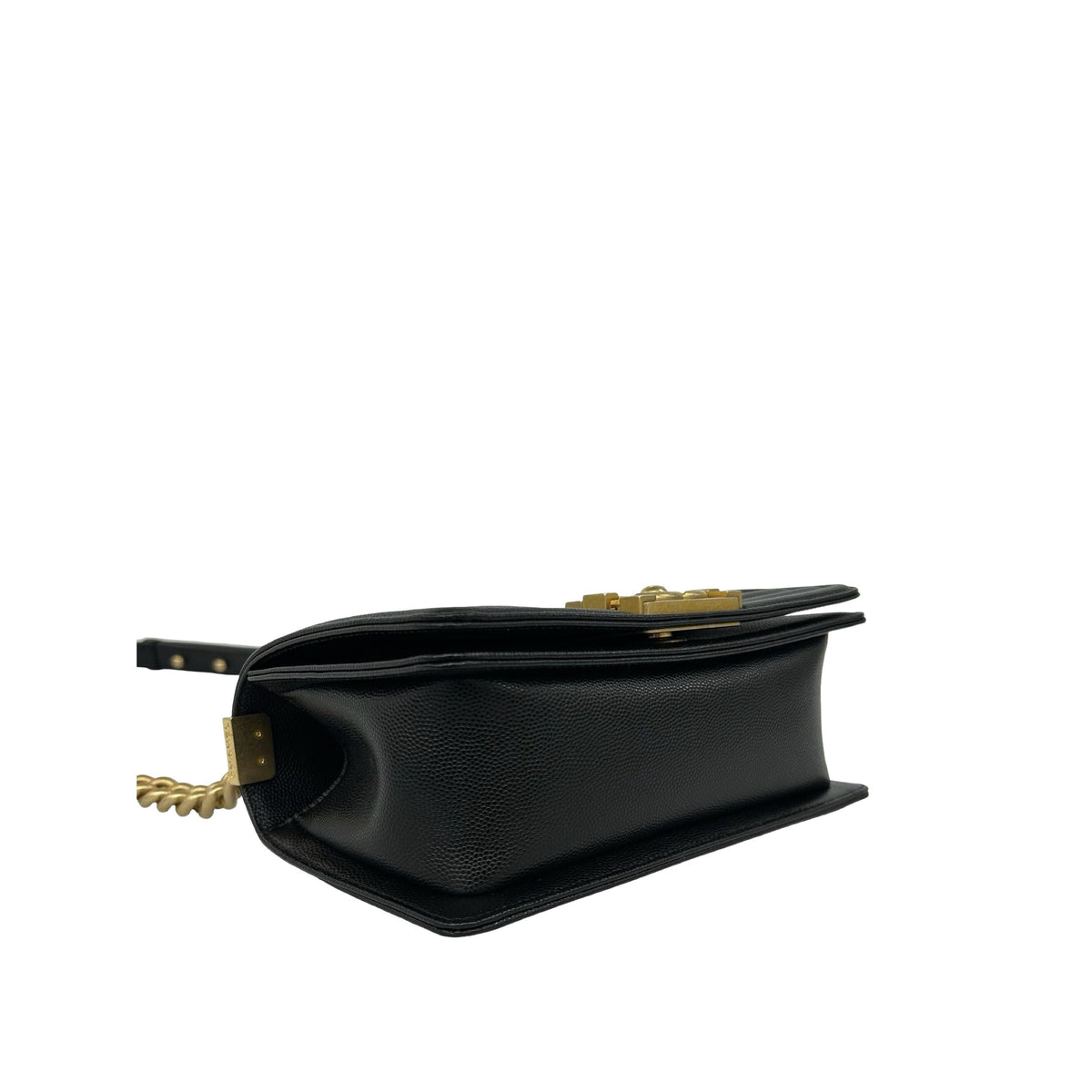 Chanel Small Quilted Caviar Boy Flap — Black