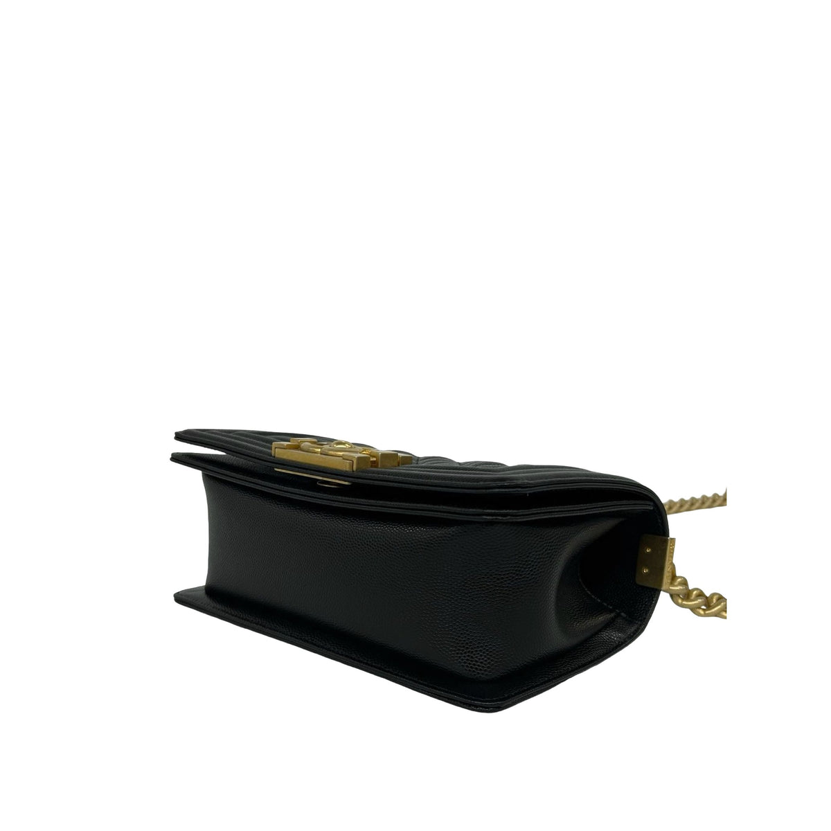 Chanel Small Quilted Caviar Boy Flap — Black