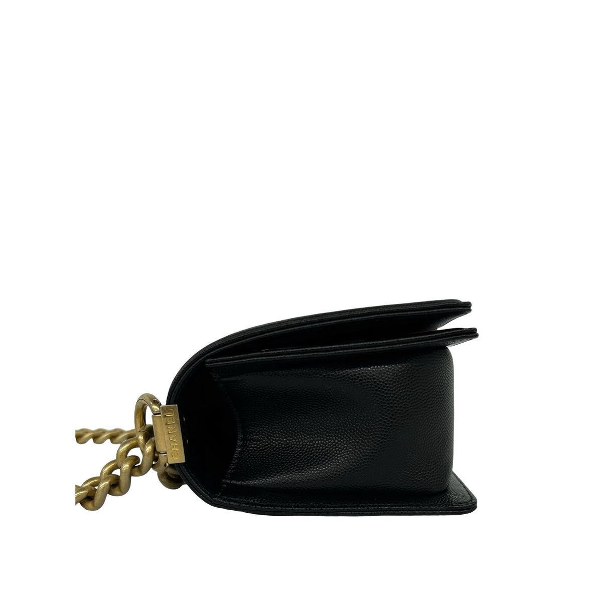 Chanel Small Quilted Caviar Boy Flap — Black