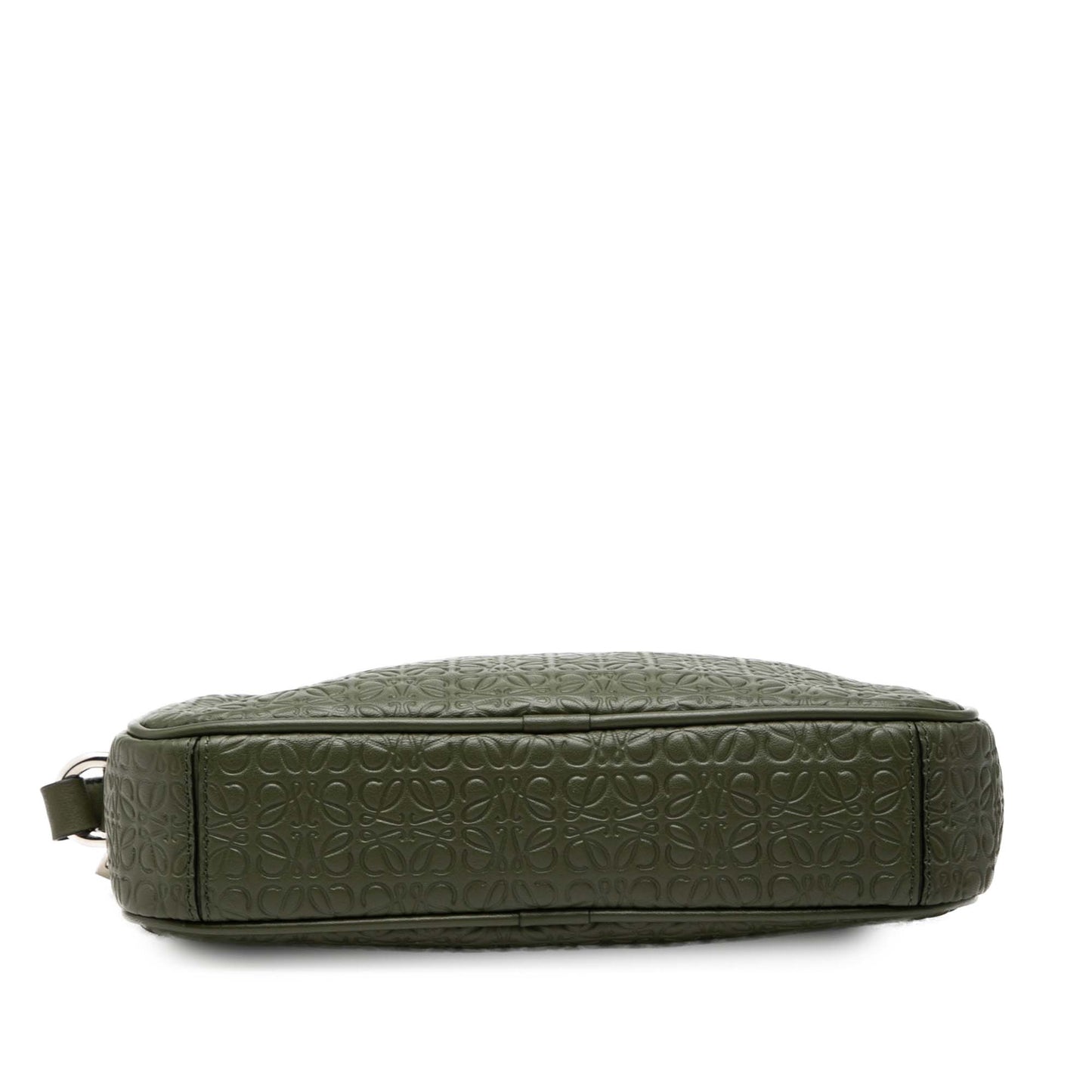 LOEWE Embossed Anagram Leather Wristlet Pouch