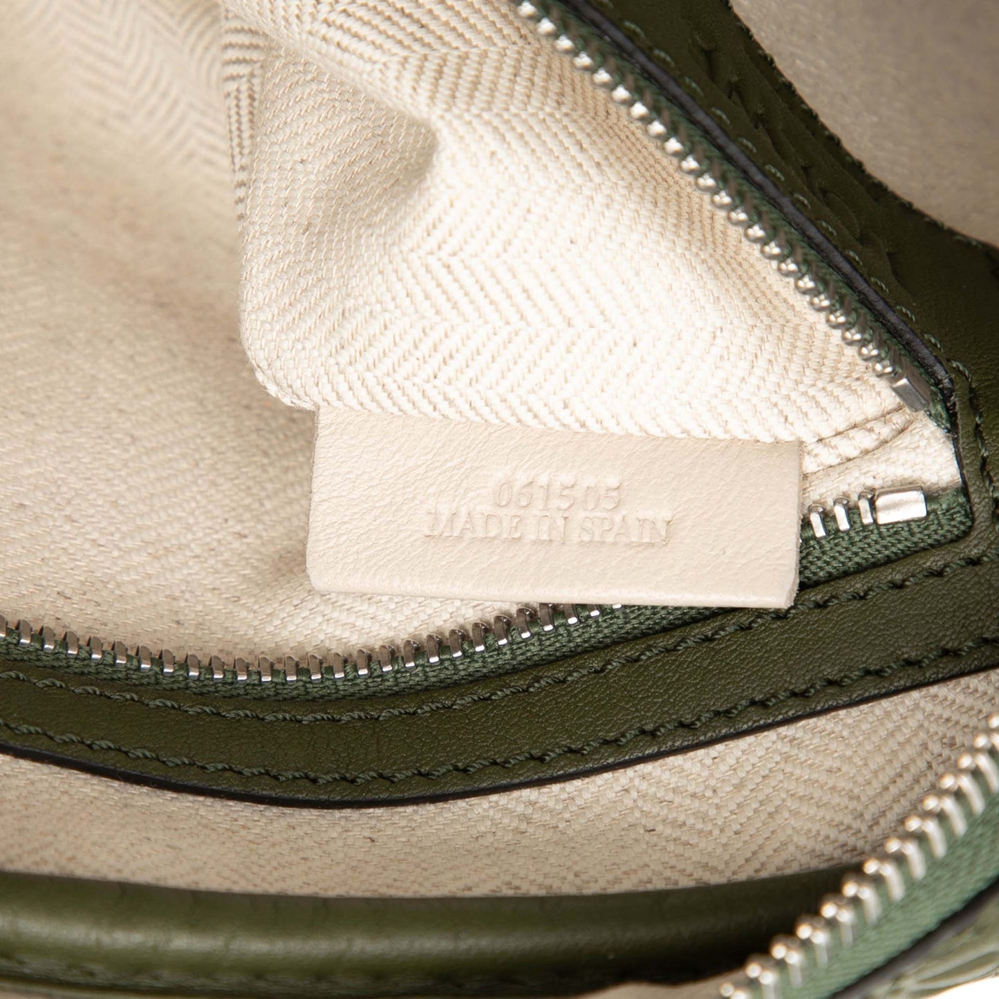 LOEWE Embossed Anagram Leather Wristlet Pouch
