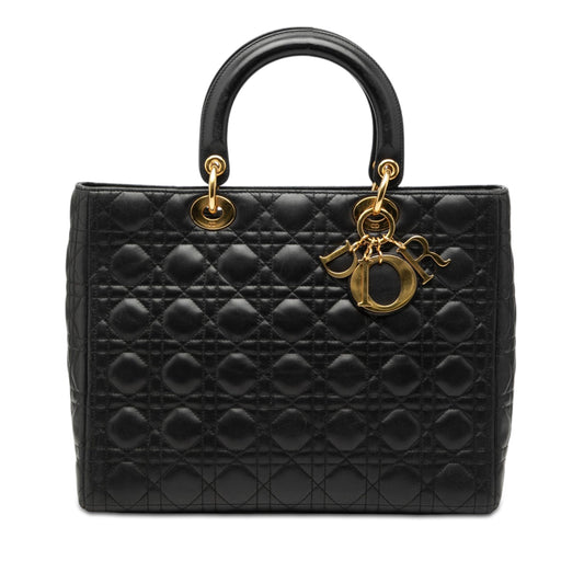 Dior Large Lambskin Cannage Lady Dior