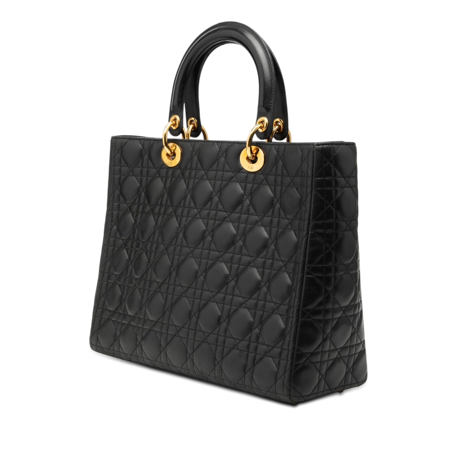 Dior Large Lambskin Cannage Lady Dior