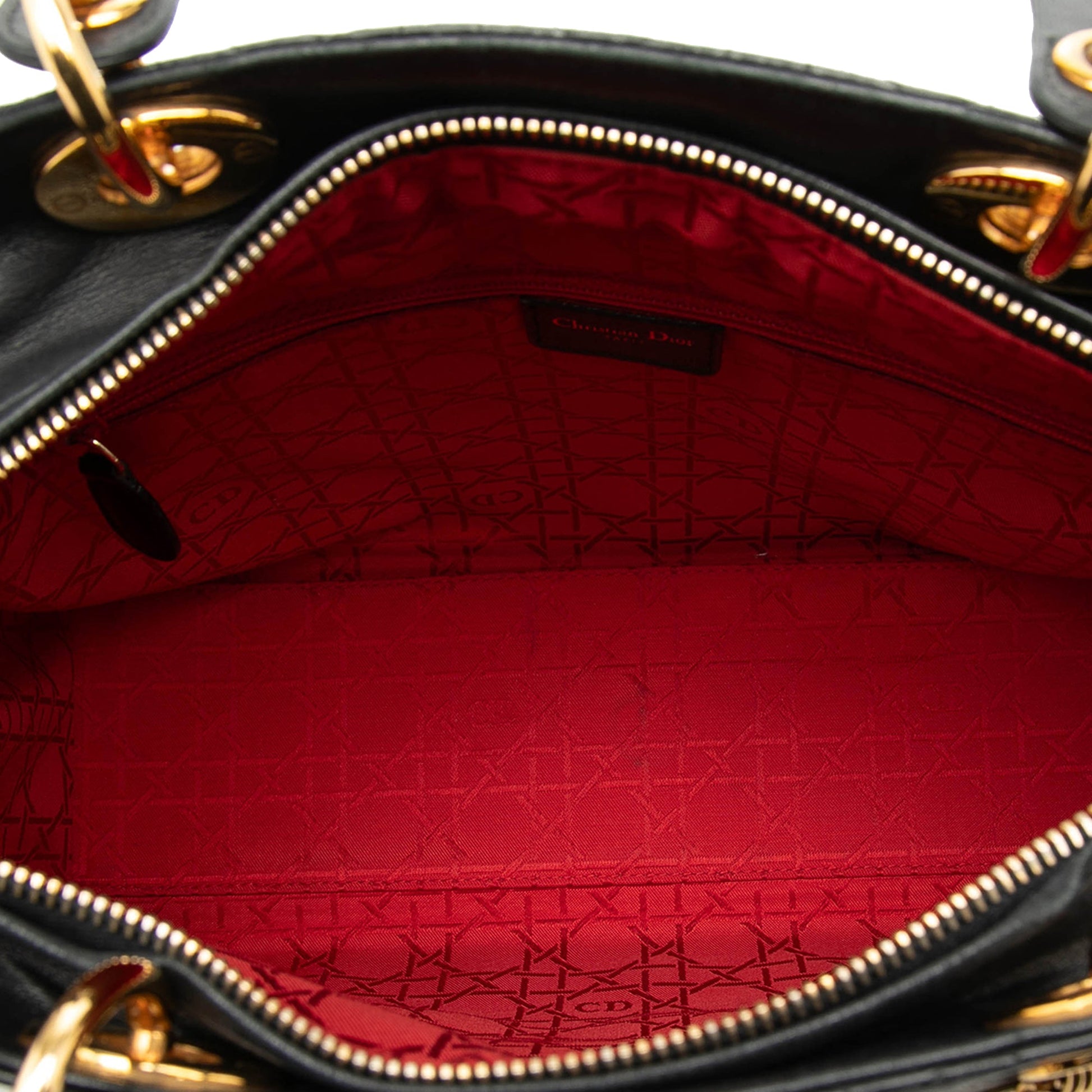 Dior Large Lambskin Cannage Lady Dior