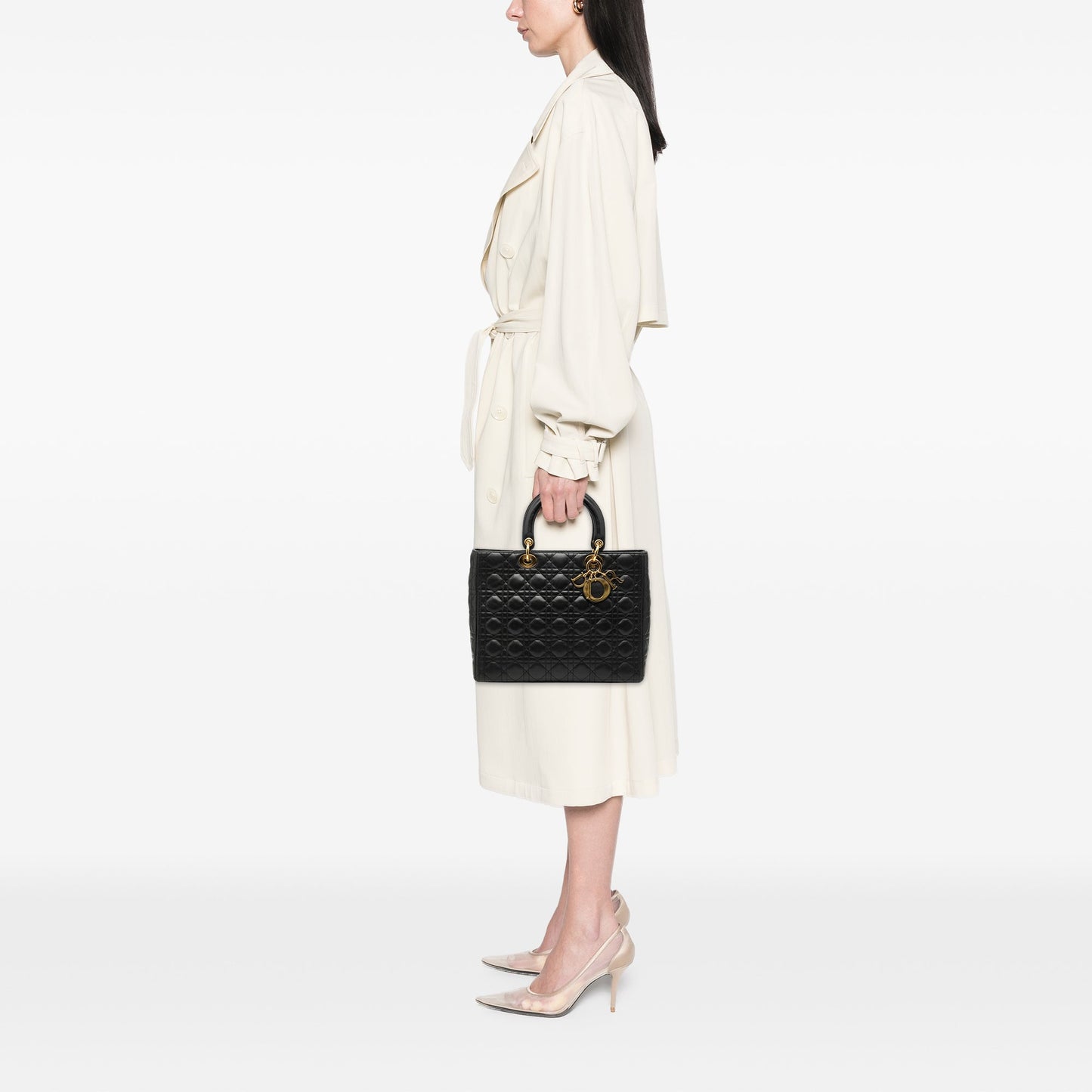 Dior Large Lambskin Cannage Lady Dior