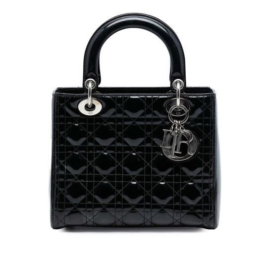 Dior Medium Patent Cannage Lady Dior