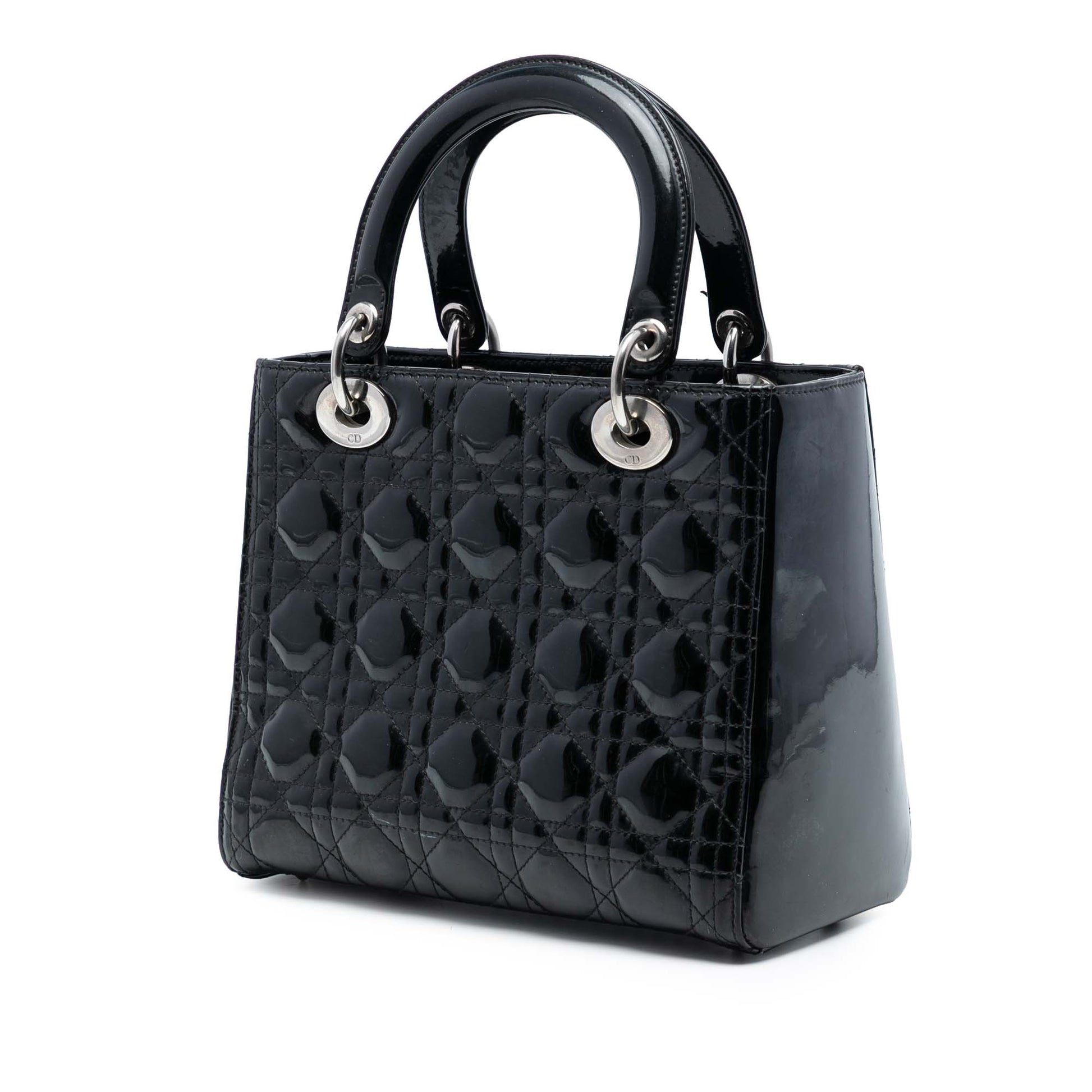 Dior Medium Patent Cannage Lady Dior