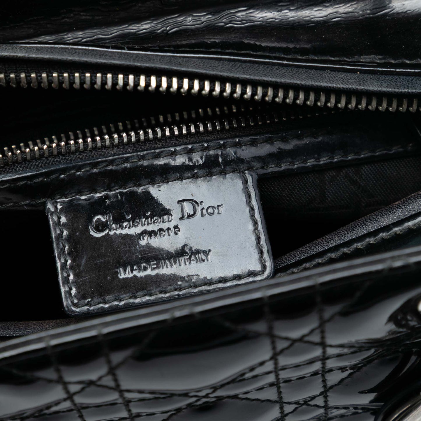 Dior Medium Patent Cannage Lady Dior