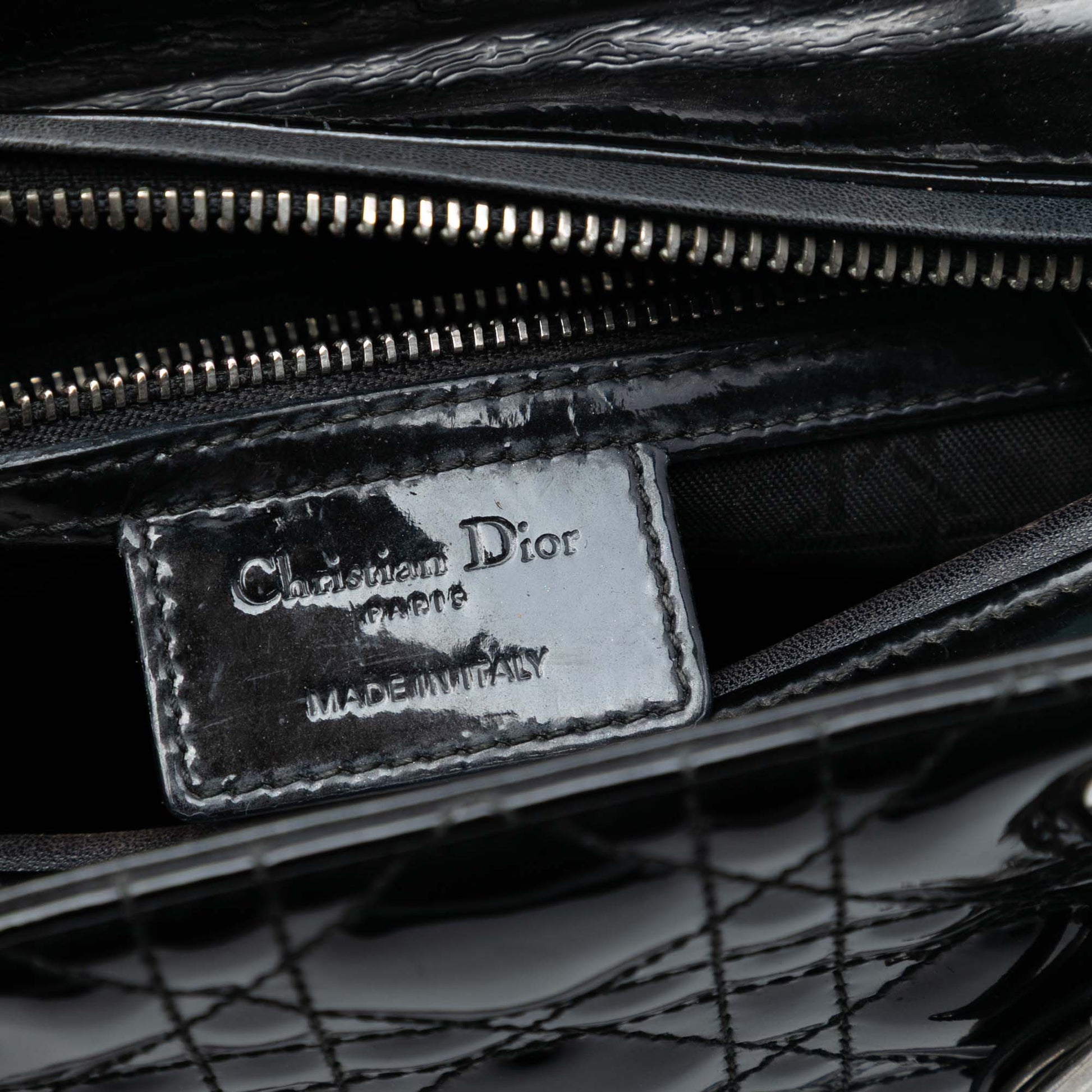 Dior Medium Patent Cannage Lady Dior