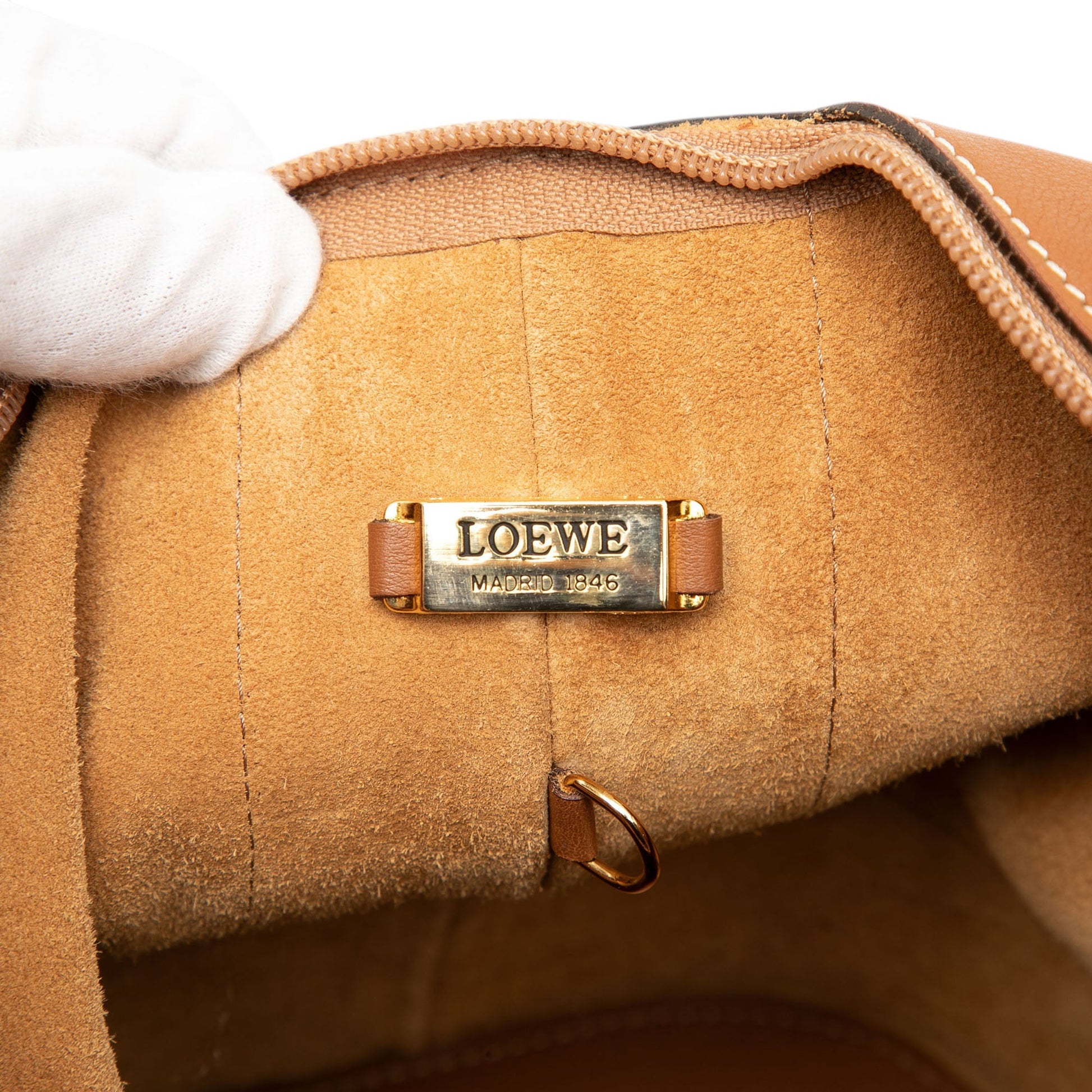 LOEWE Leather Anton Triangle Backpack