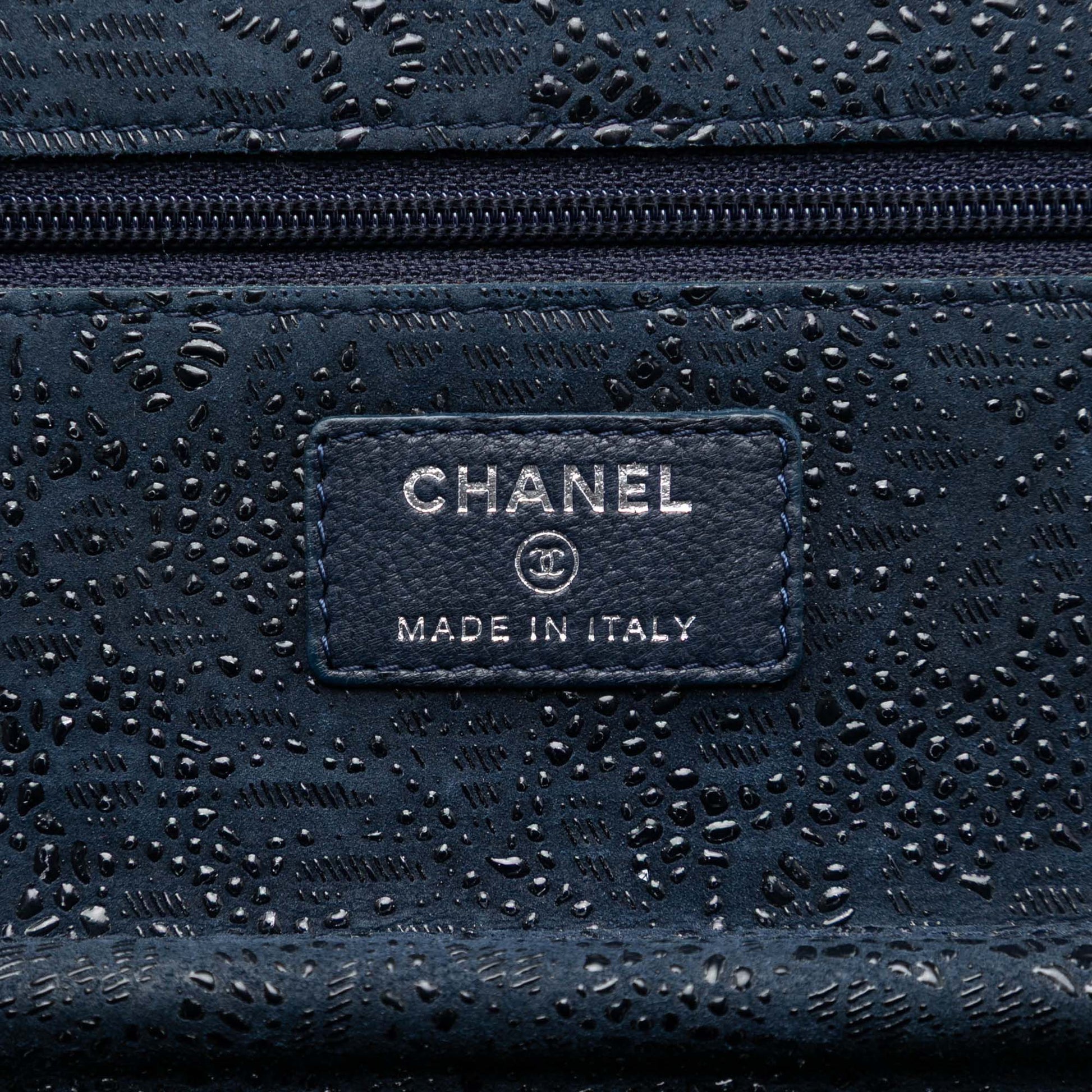 CC Lace Overlay Goatskin Wallet On Chain