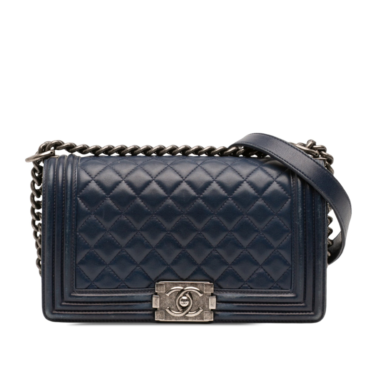 Chanel Old Medium Quilted Lambskin Boy Flap