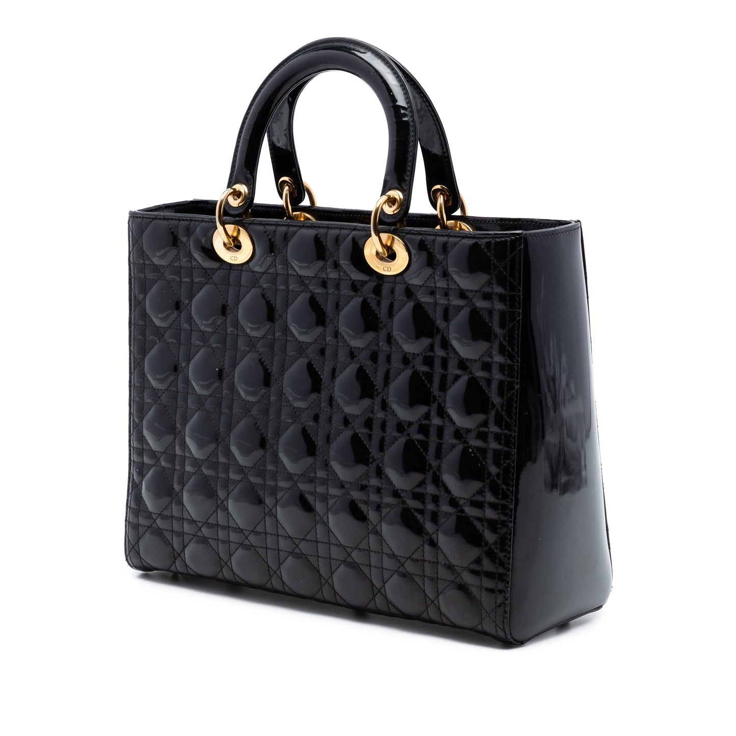 Dior Large Patent Cannage Lady Dior