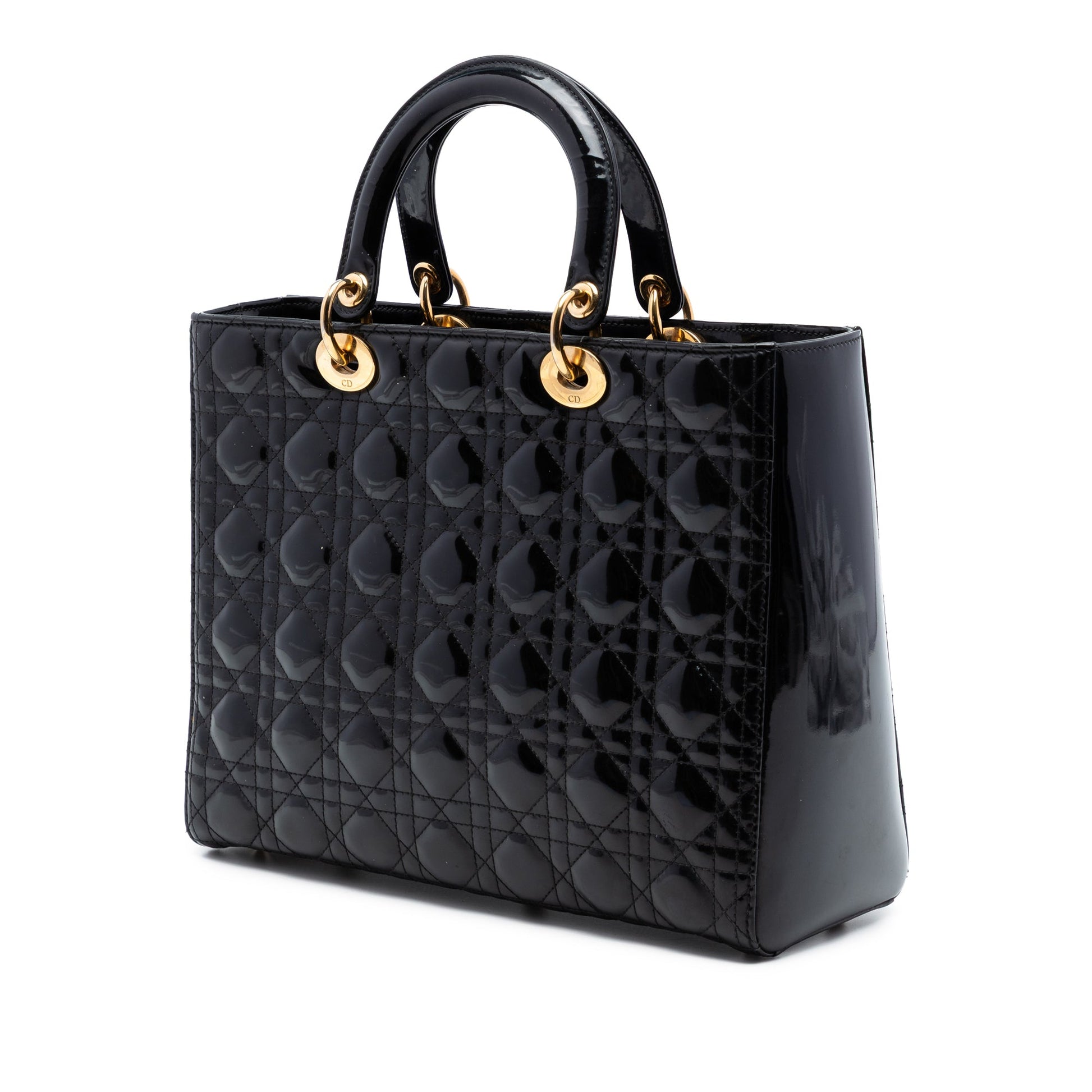 Dior Large Patent Cannage Lady Dior