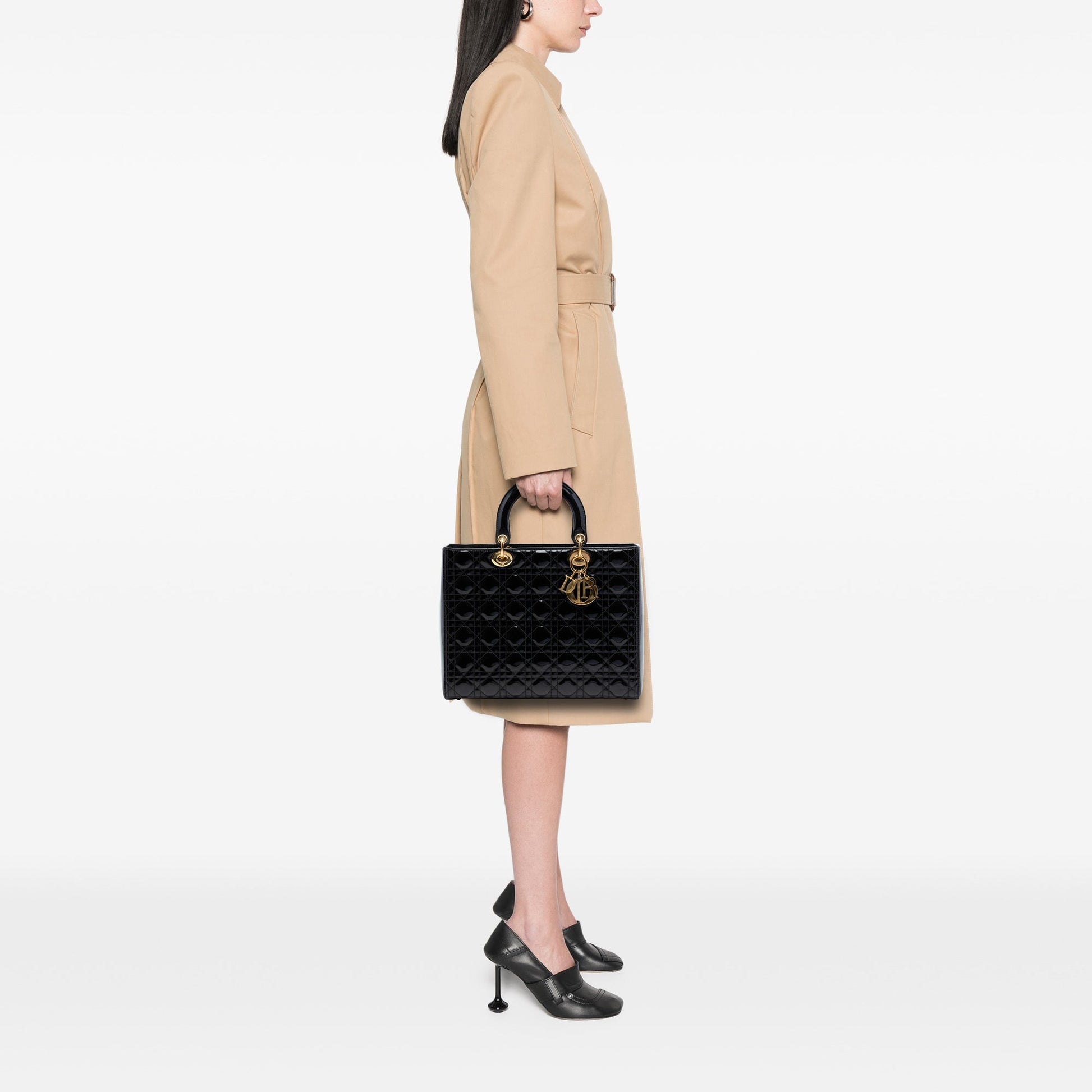 Dior Large Patent Cannage Lady Dior