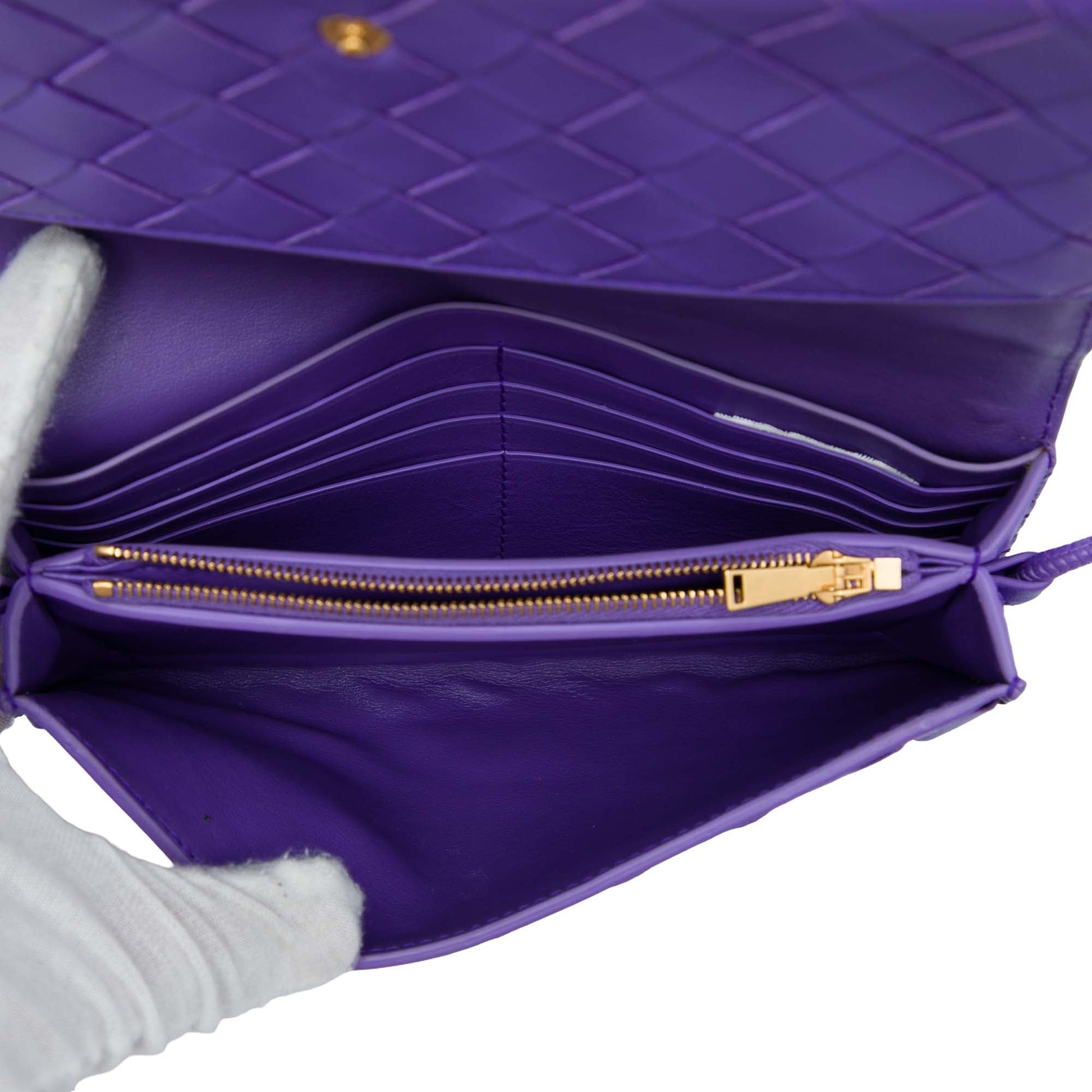 Bottega Veneta Nappa Intrecciato Wallet On Strap
