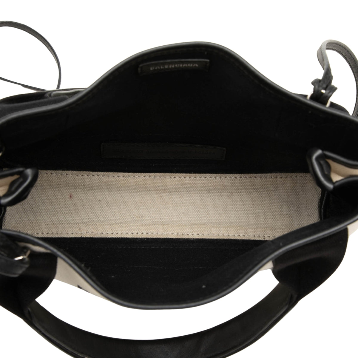 Balenciaga Canvas Navy Cabas Satchel XS