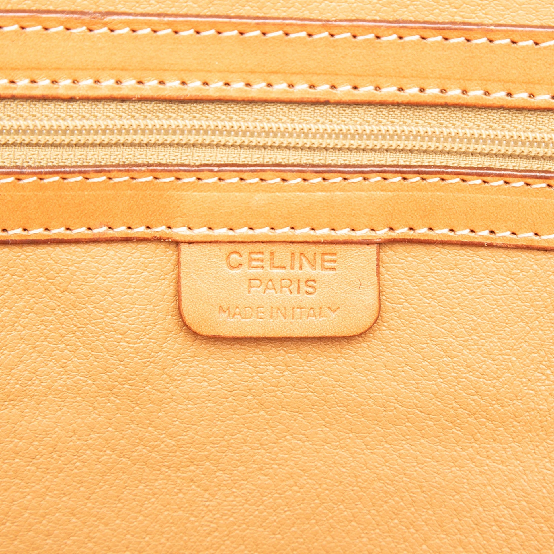 Celine Macadam Coated Canvas Dome Satchel