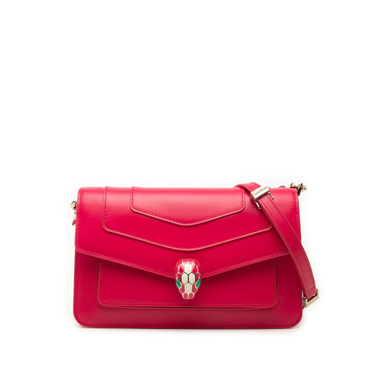 Bvlgari Calfskin Serpenti Forever East West Shoulder Bag