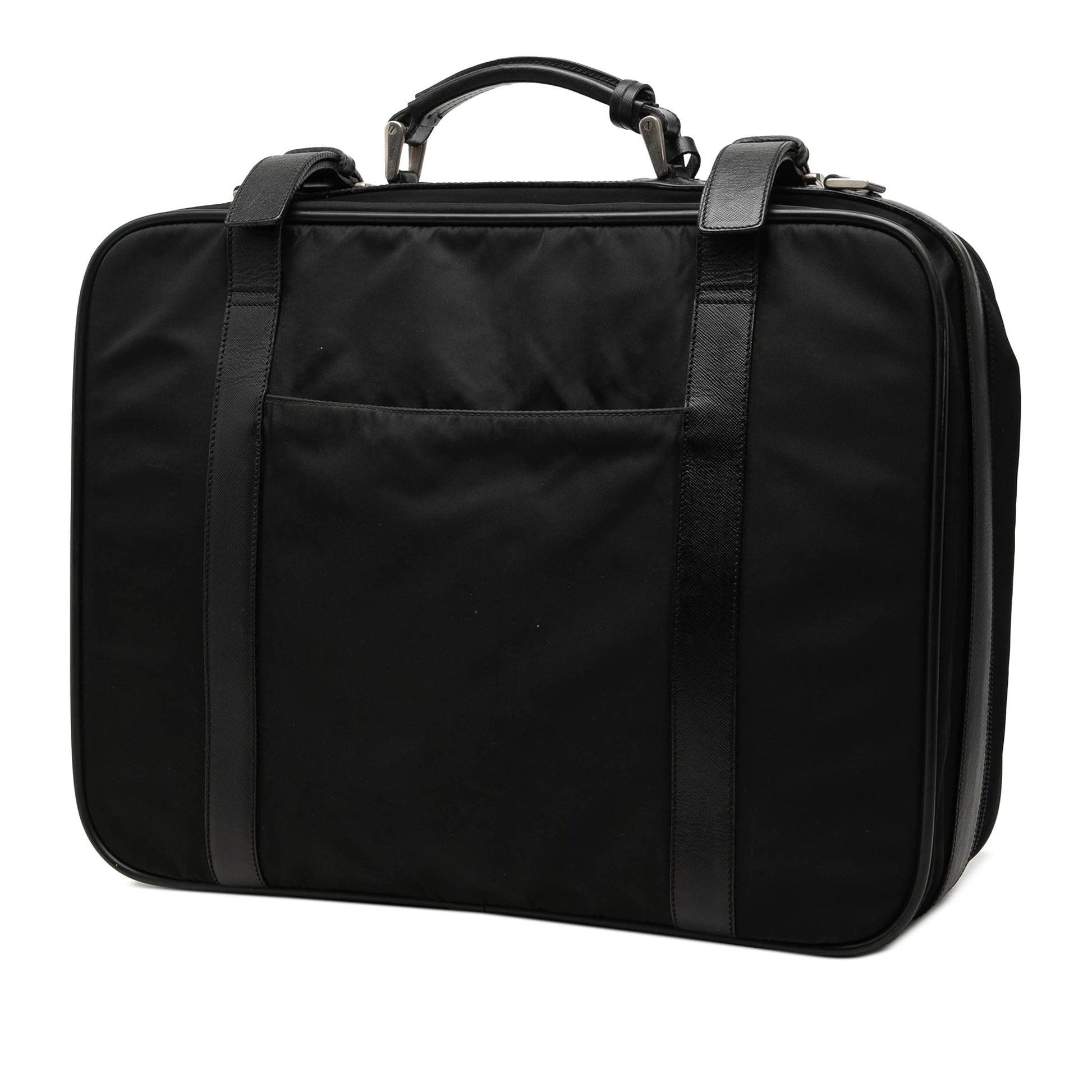 Prada Saffiano Trimmed Tessuto Suitcase Bag