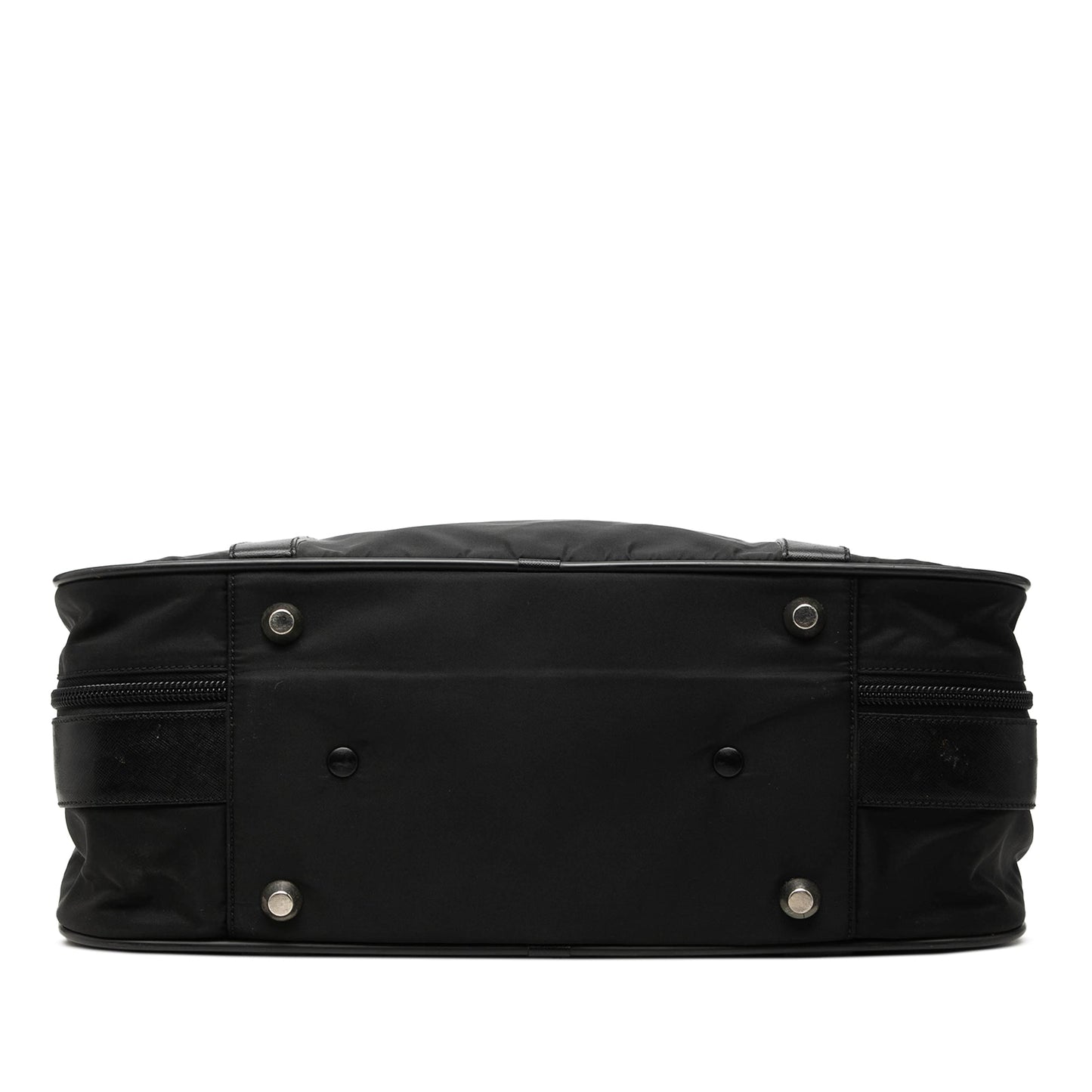 Prada Saffiano Trimmed Tessuto Suitcase Bag