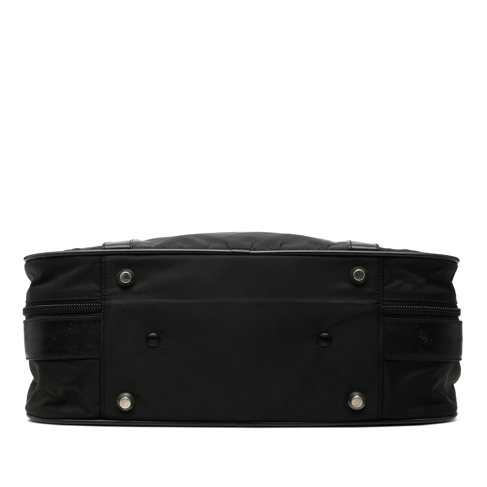 Prada Saffiano Trimmed Tessuto Suitcase Bag