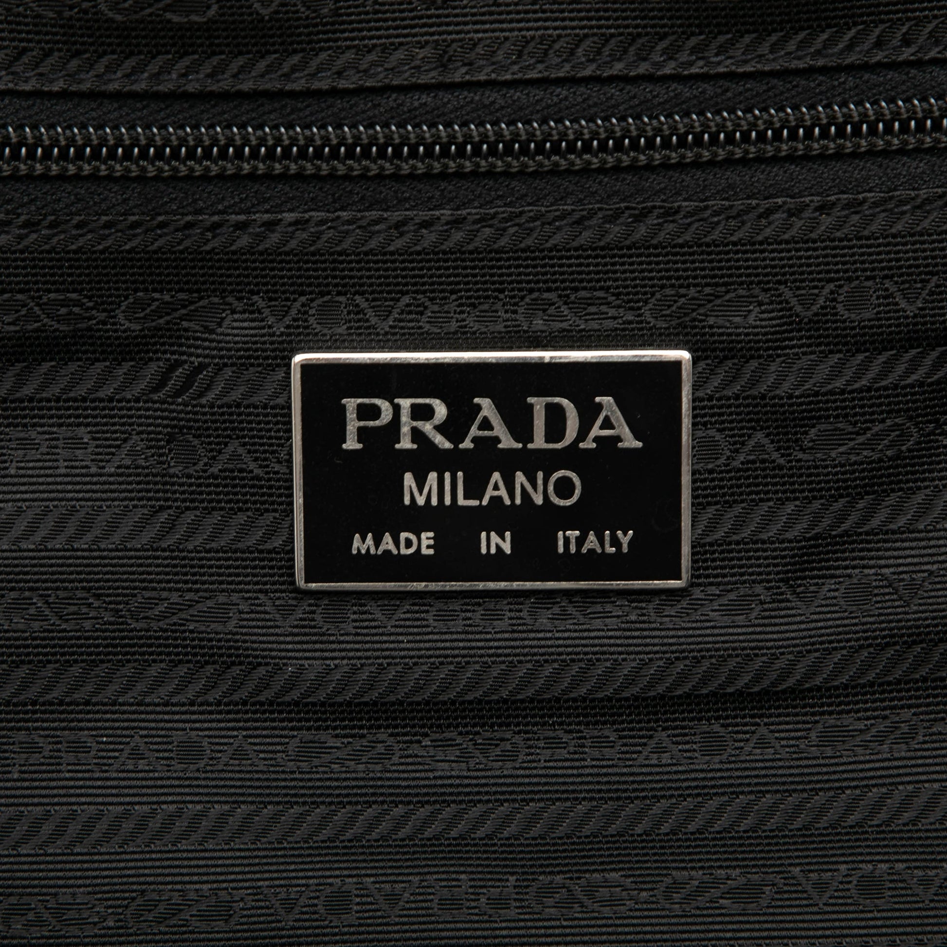 Prada Saffiano Trimmed Tessuto Suitcase Bag