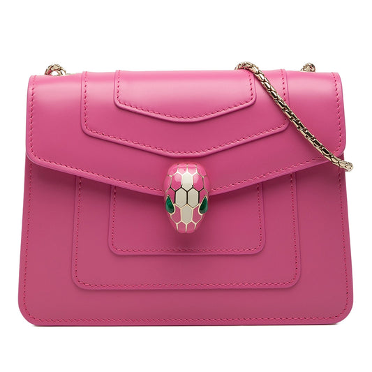 Small Leather Square Serpenti Forever Chain Crossbody