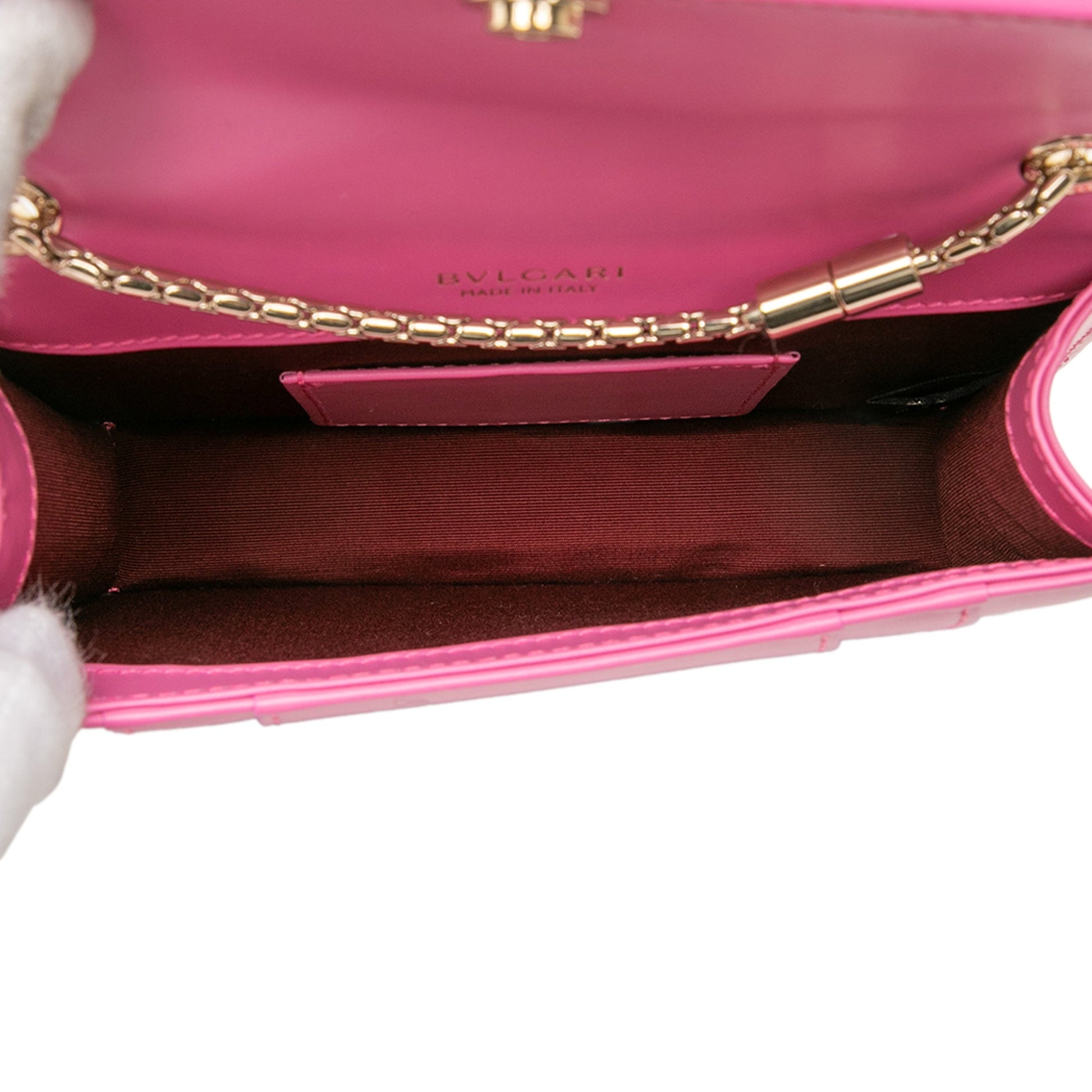 Small Leather Square Serpenti Forever Chain Crossbody