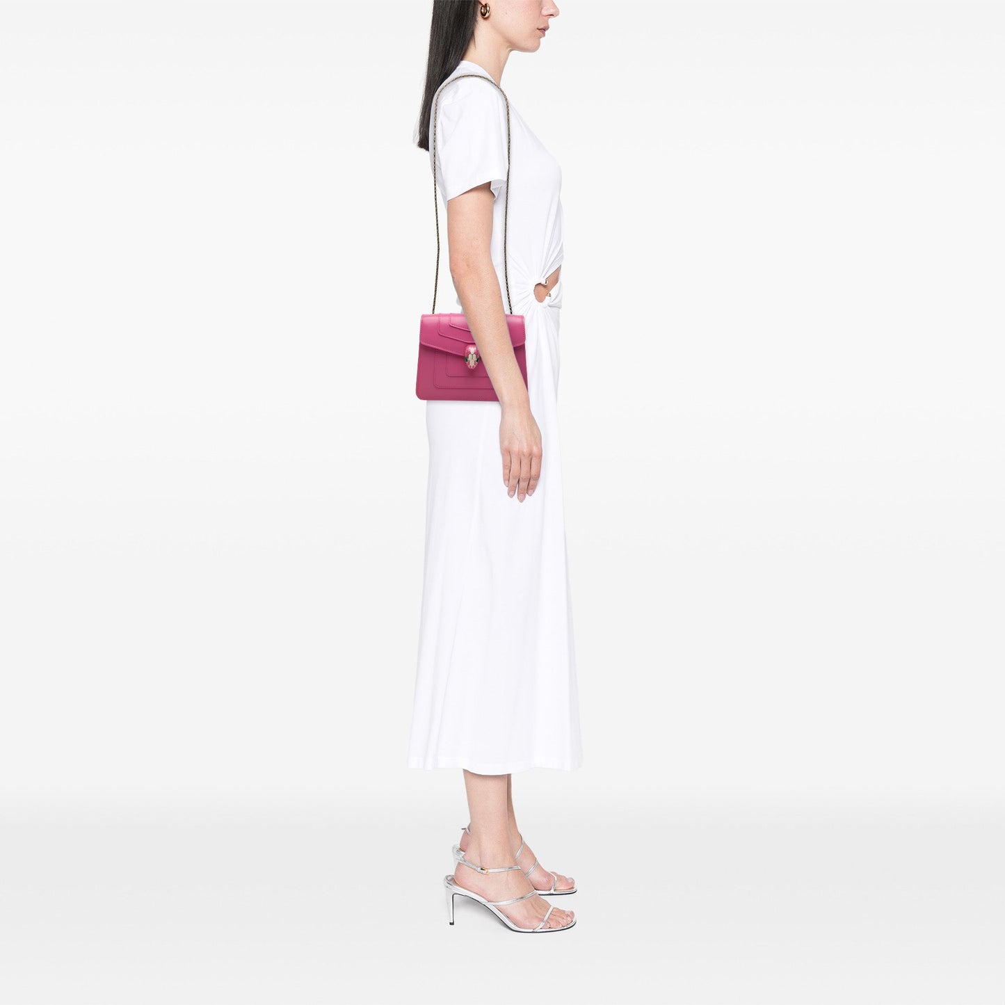 Small Leather Square Serpenti Forever Chain Crossbody
