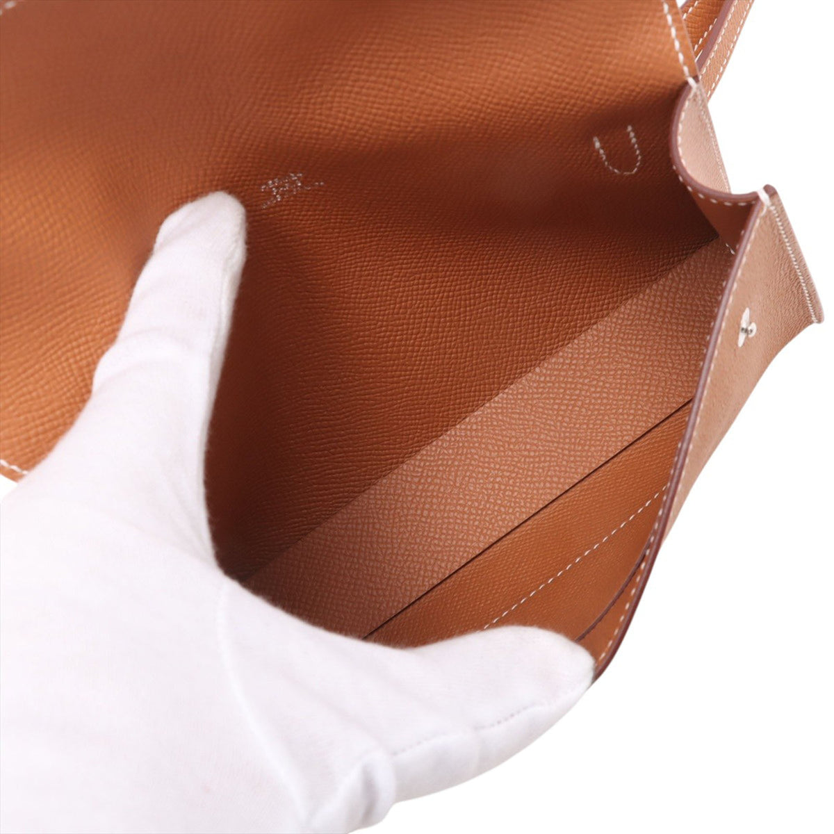 Hermès Epsom Hermesnap Wallet On Strap — Brown