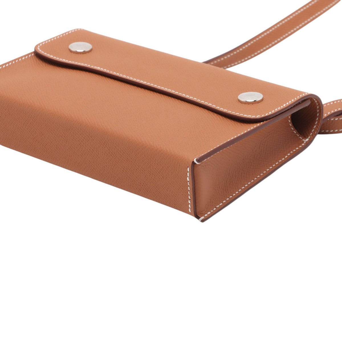 Hermès Epsom Hermesnap Wallet On Strap — Brown