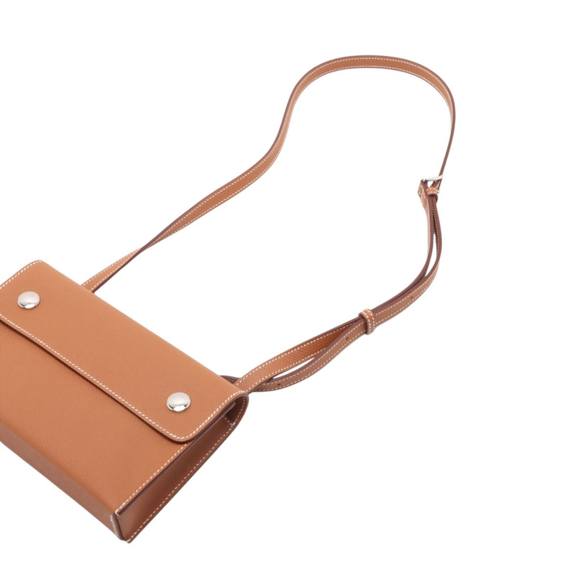 Hermès Epsom Hermesnap Wallet On Strap — Brown
