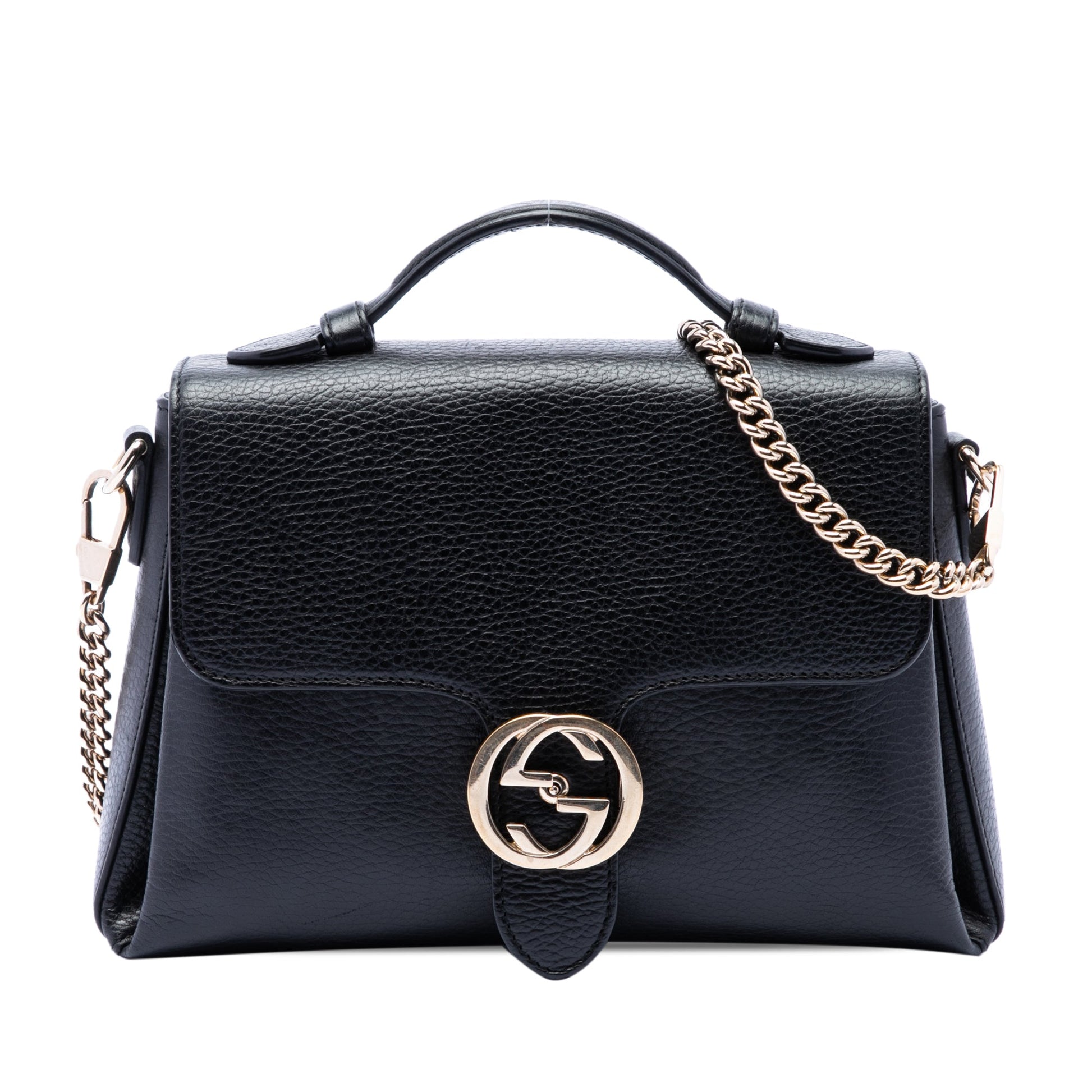 Gucci Small Dollar Calf Interlocking G Satchel
