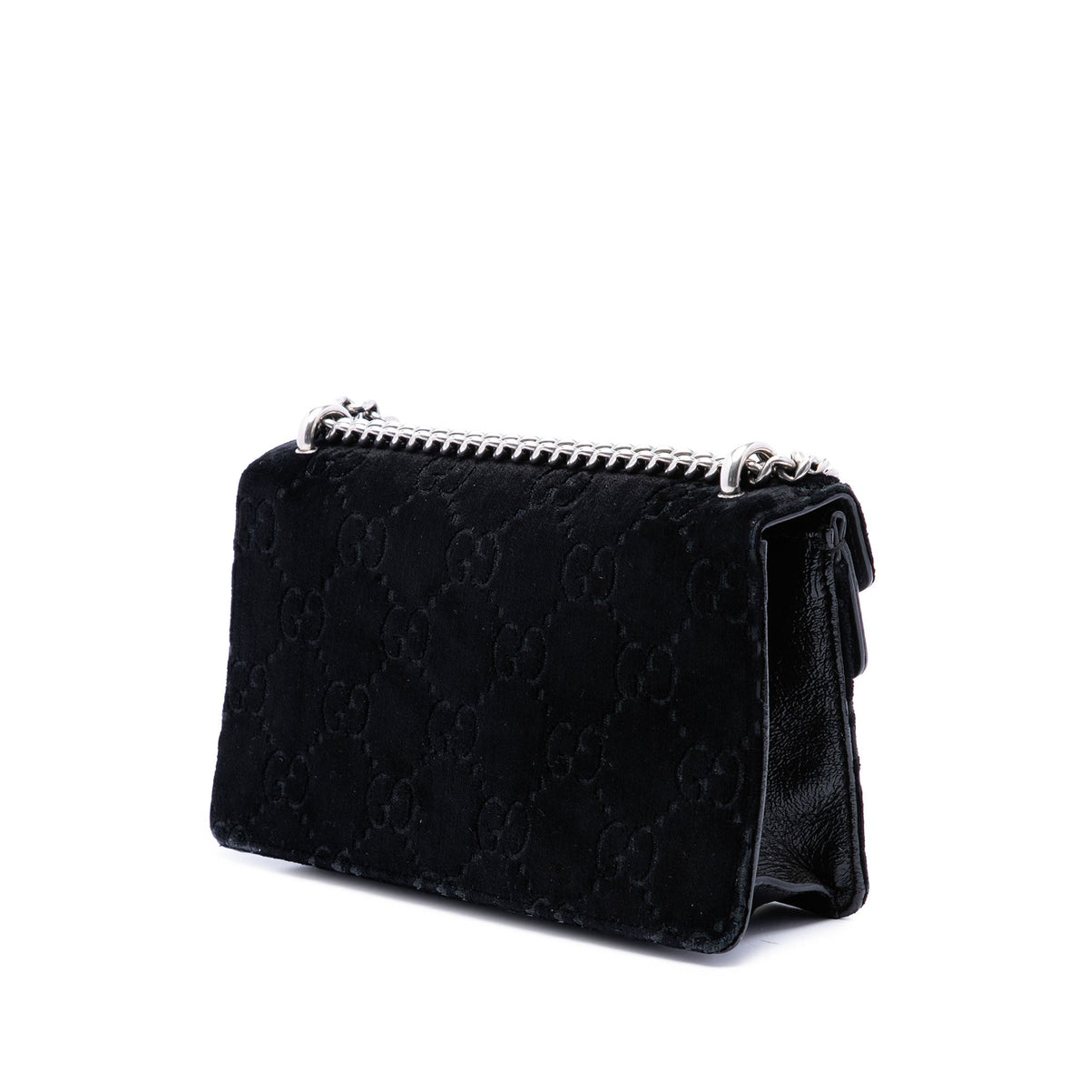 Gucci Medium GG Velvet Dionysus Crossbody — Black