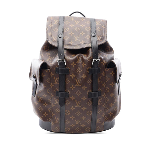 Louis Vuitton Monogram Macassar Christopher Backpack MM