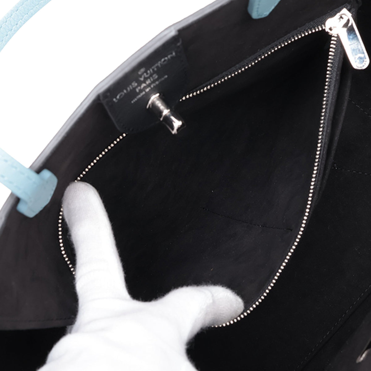 Louis Vuitton Bicolor Calfskin LockMe Cabas — Blue